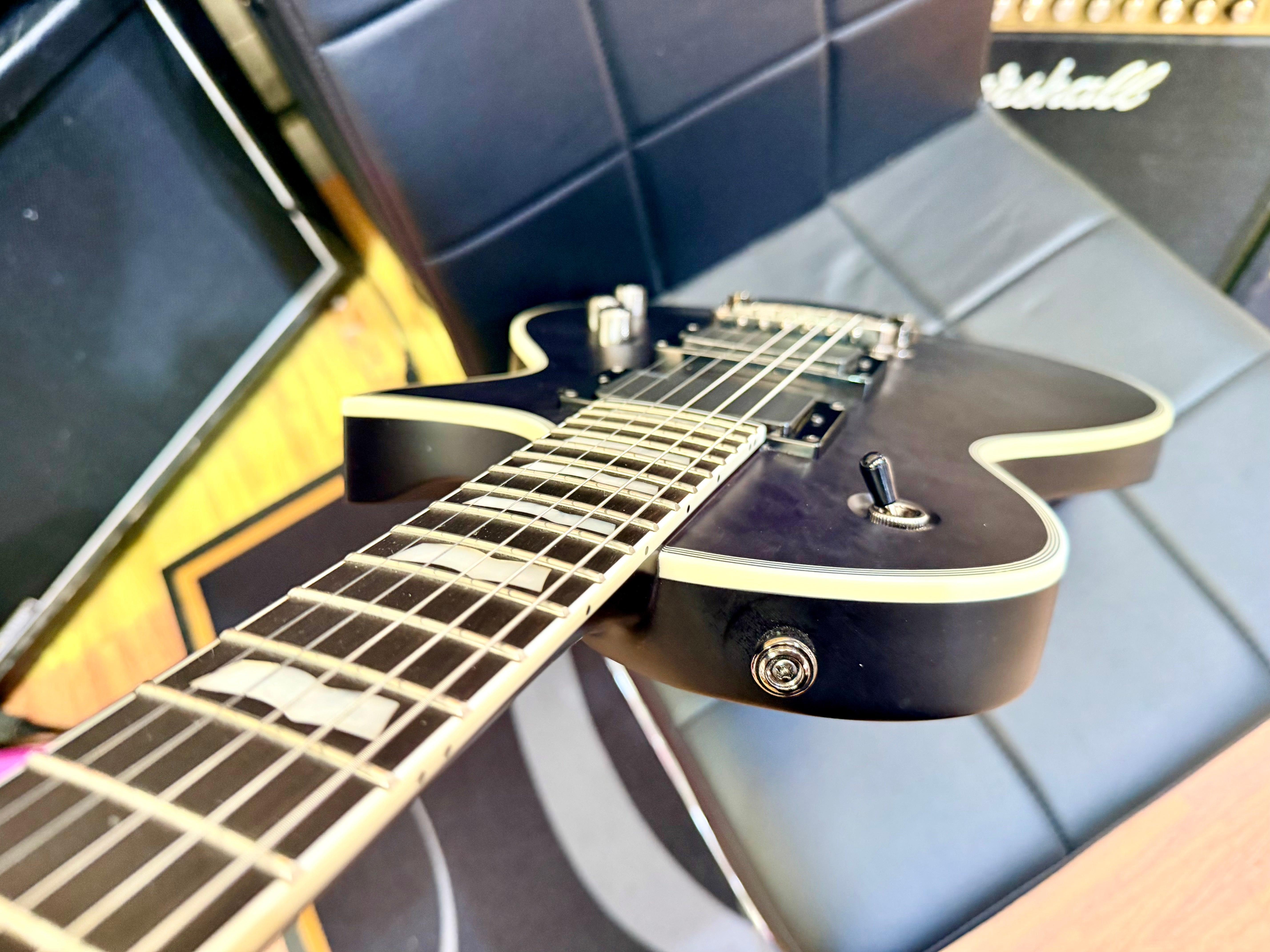 🔥MINT🔥 ESP LTD EC-401QM See Thru Black Satin~ EMG 81/60 Electric Guitar~ 2021!