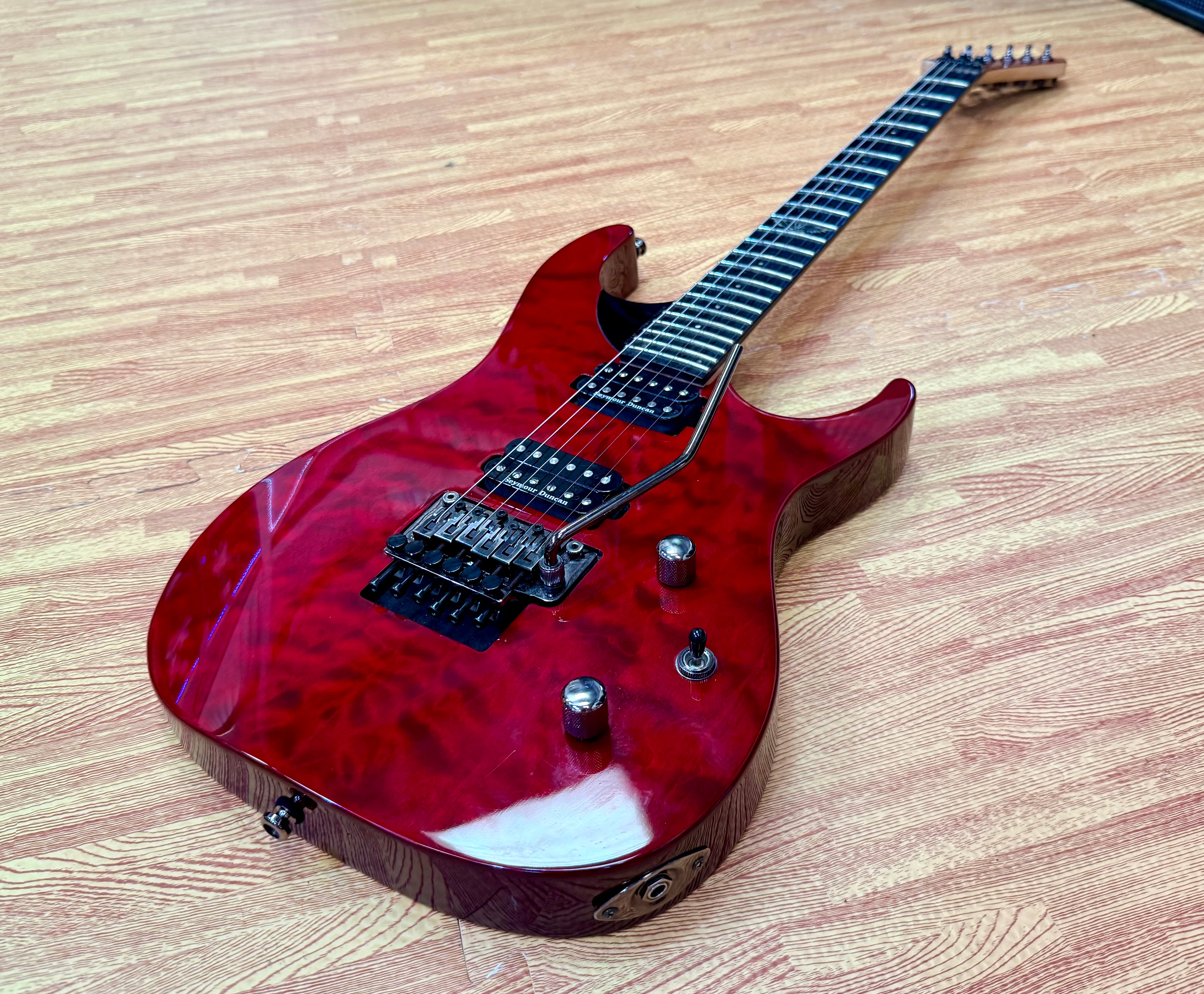 🔥RARE🔥 Washburn Parallaxe PXS10FRQTR Floyd Rose~ Seymour Duncan~ 2014~ Red