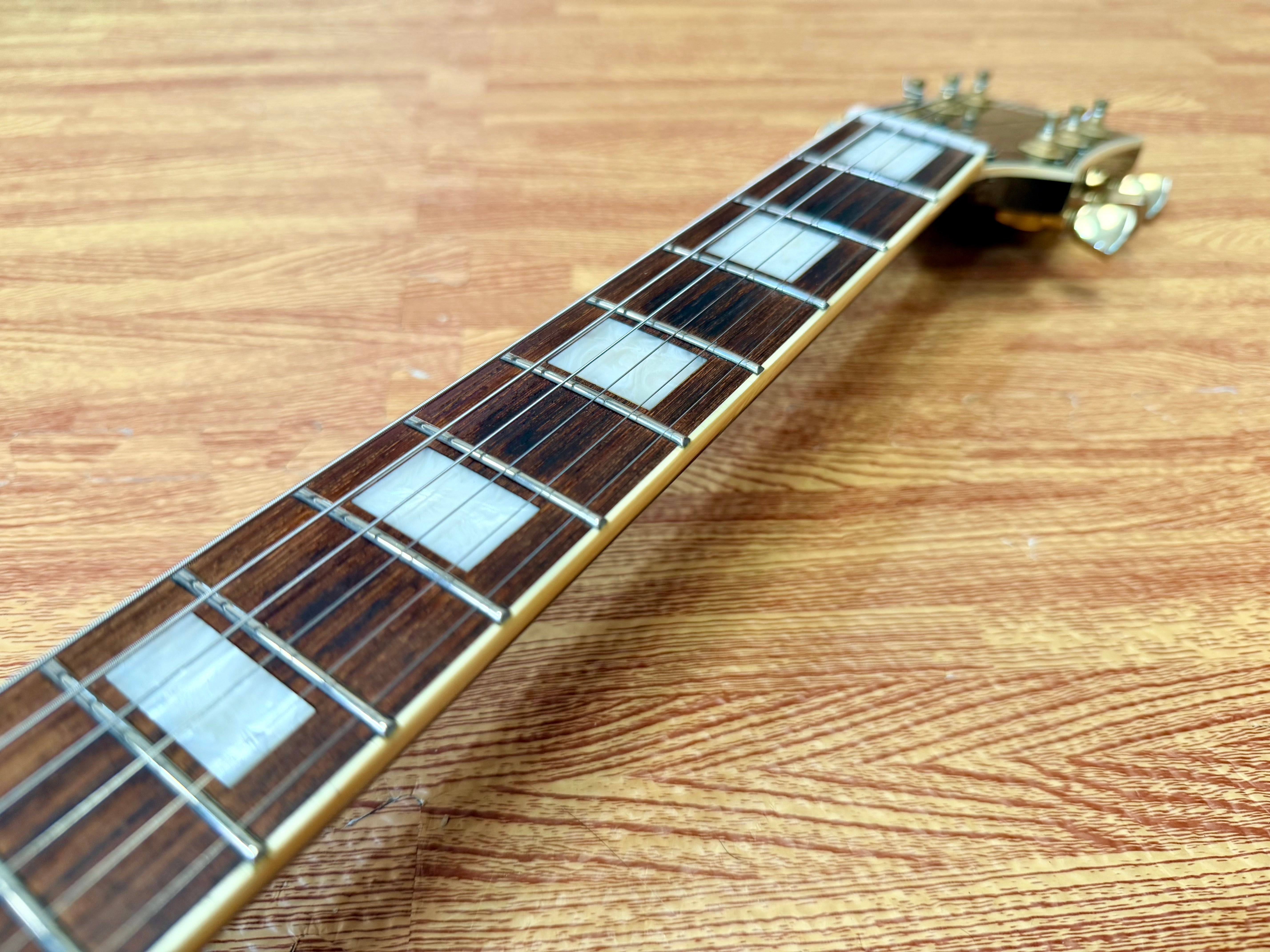 π₯2015π₯ Burny SRLC-55 Black Les Paul Custom~ Gold Hardware~ Japanese Import!