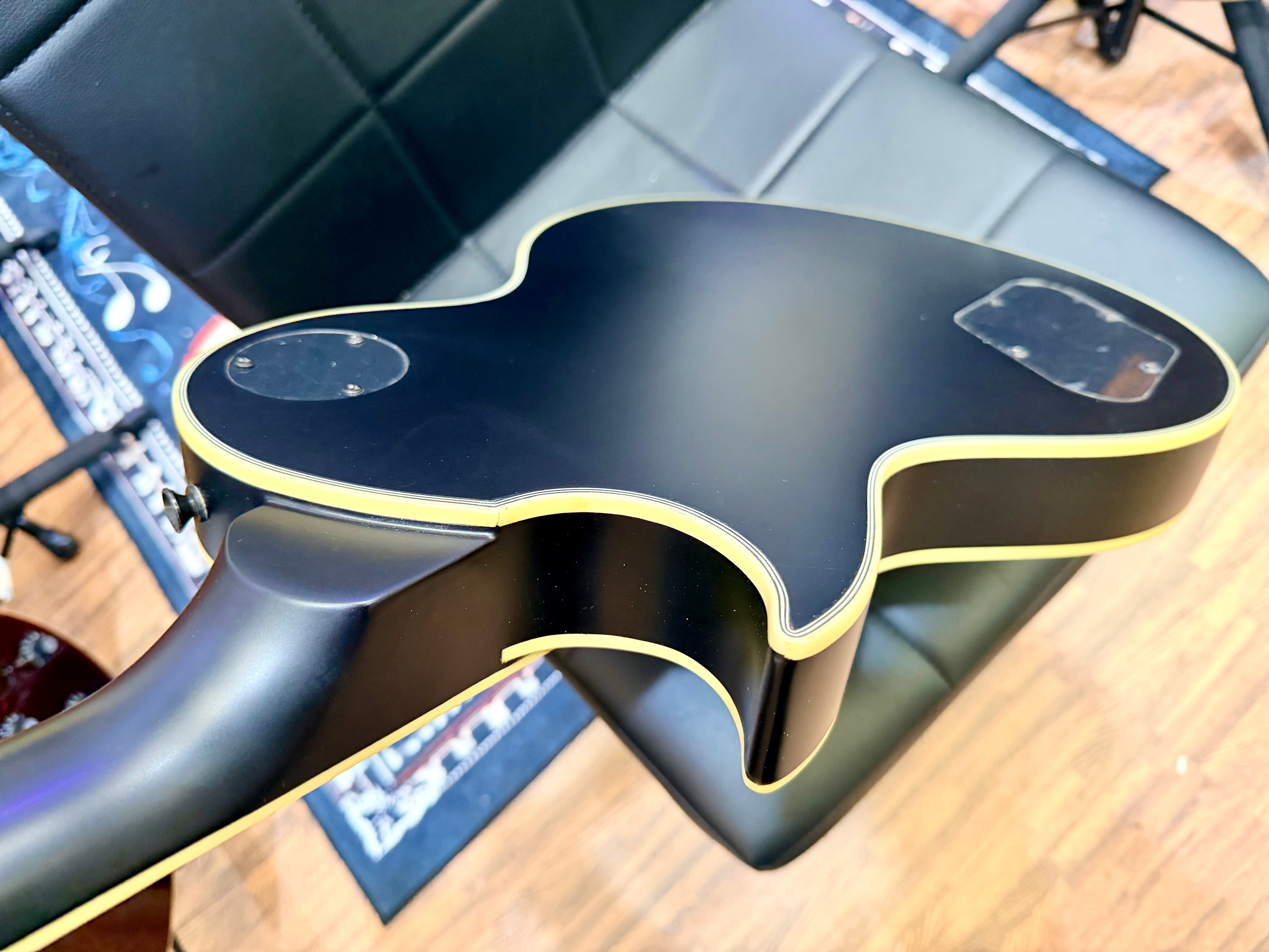 🔥B-STOCK DEAL🔥 NEW Vintage V100 VMX Electric Guitar~ Satin Black Les Paul!
