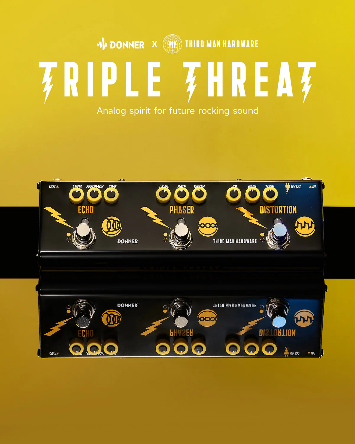 ⚡️ Donner x Third Man Hardware~ Jack White~ Triple Threat~ Multi Effects Pedal ⚡️
