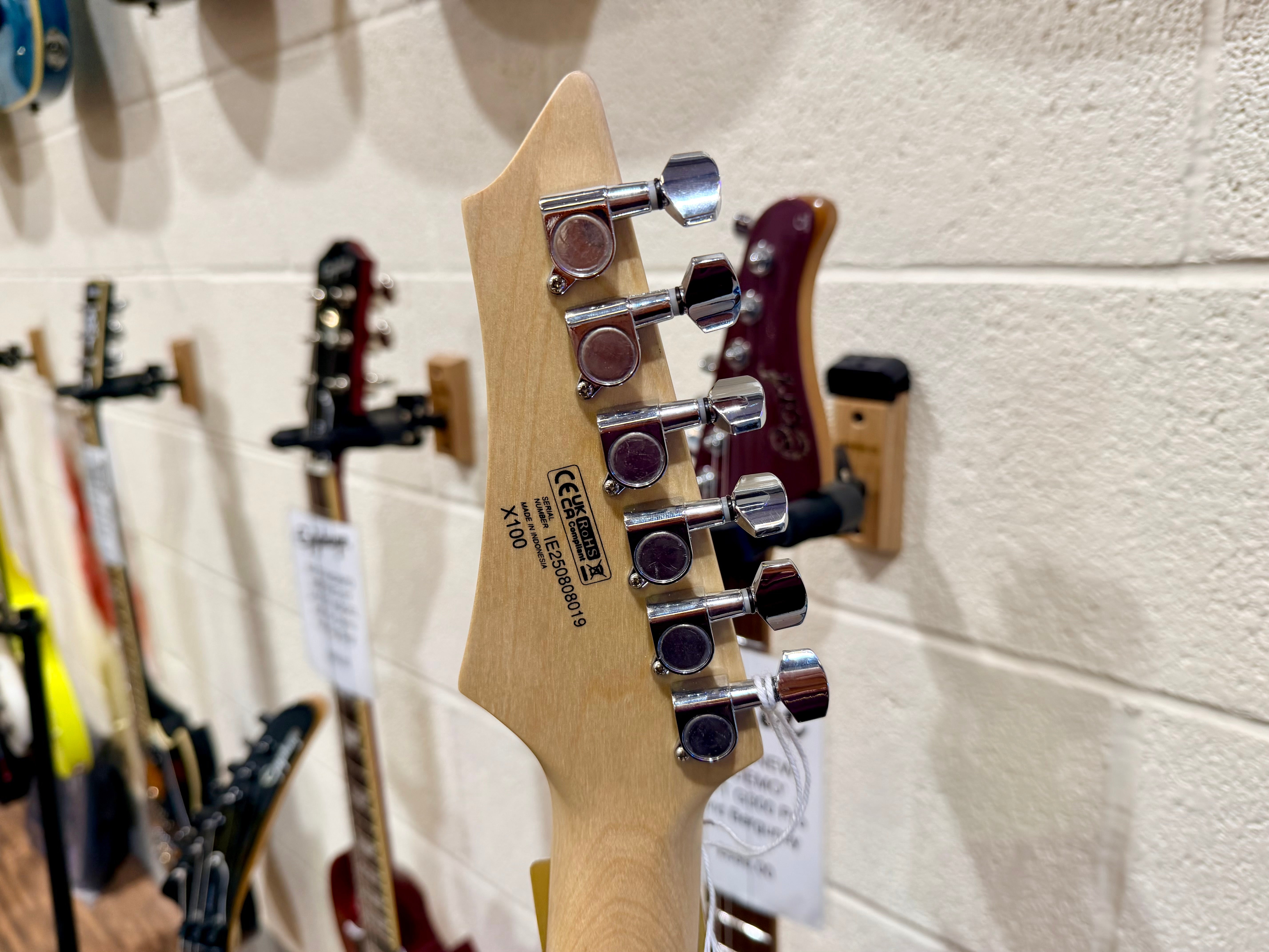🎸NEW🎸 Cort X100 Electric Guitar~ Open Pore Black/Red Cherry~ 2025 Model!