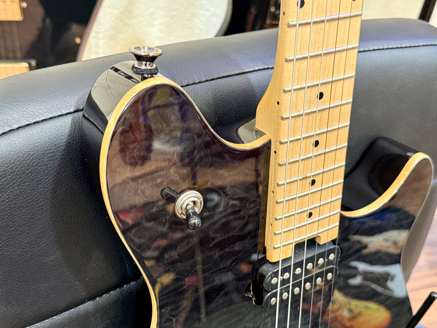 ๐ธ2014๐ธ EVH Wolfgang Standard~ Quilted Trans Black Guitar~ Van Halen~ Floyd Rose