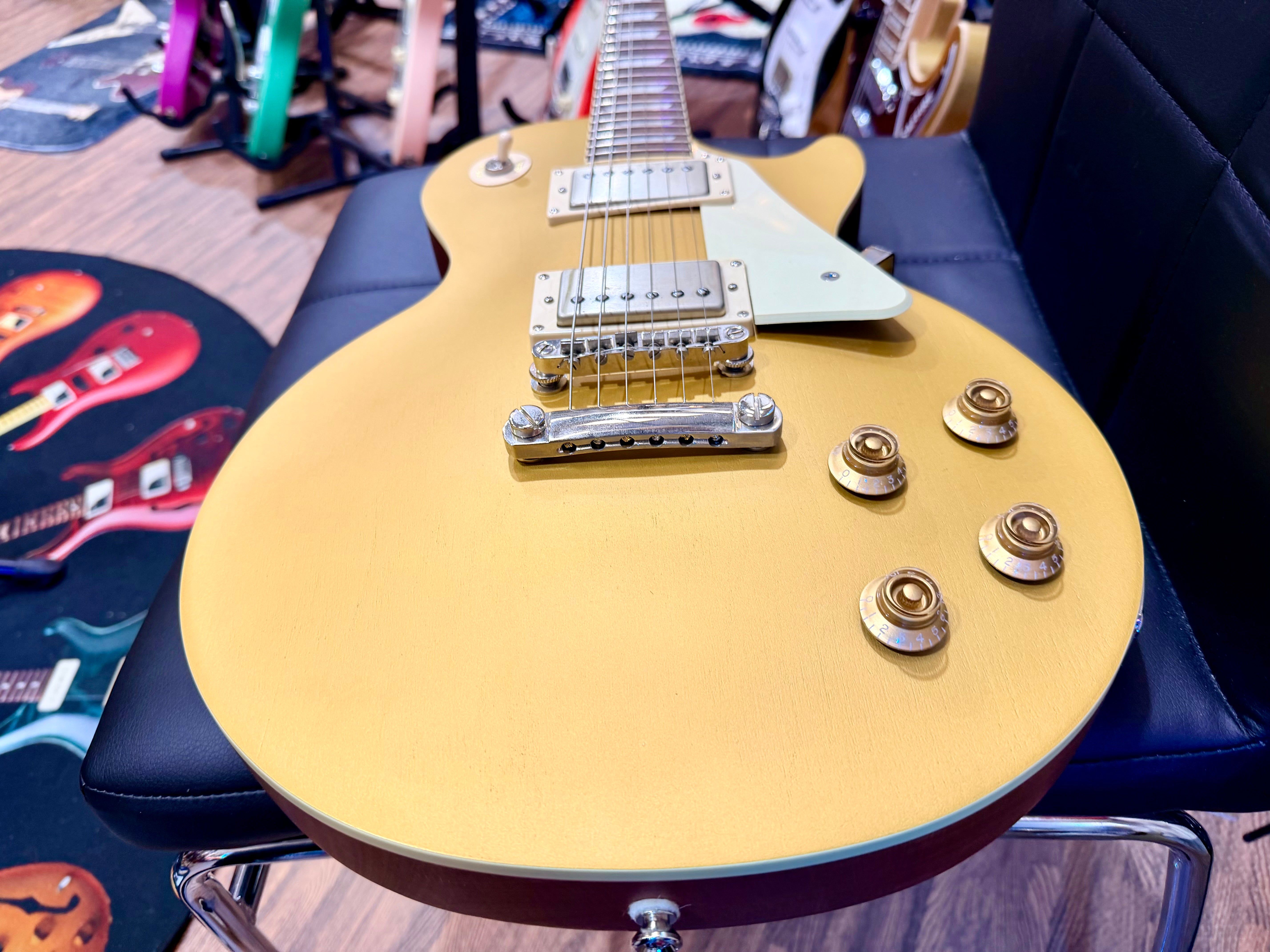 🌟2021 UPGRADED🌟 Epiphone Les Paul Classic Worn Metallic Gold~ Iron Gear P’ups!