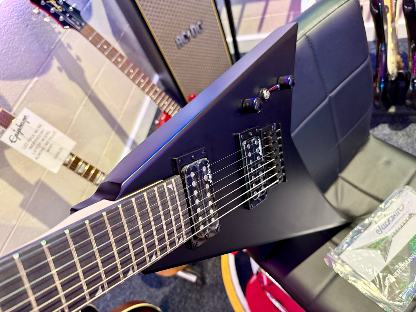 🔥NEW 2025🔥 Jackson JS22-7 RR HT Randy Rhodes 7 String~ Satin black!