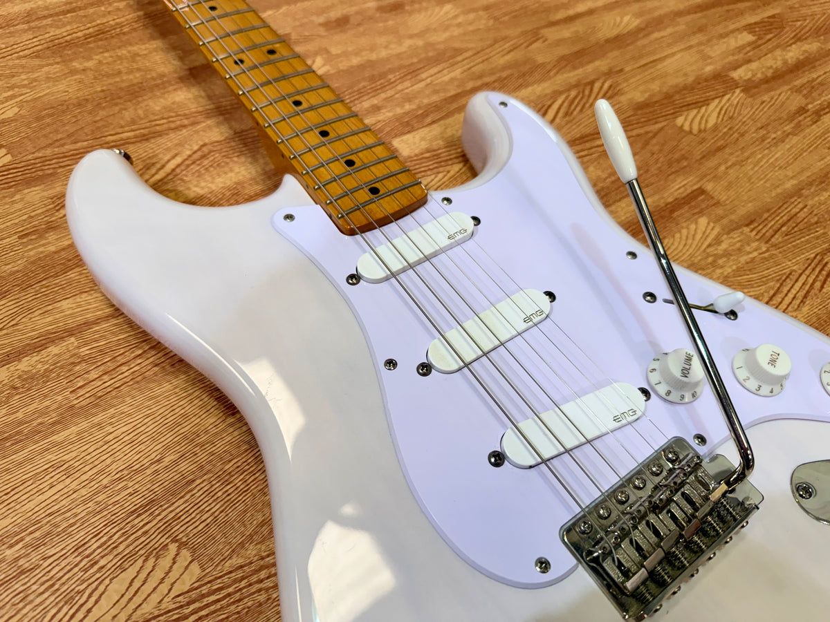 🔥EMG ACTIVE🔥 Squier Classic Vibe ‘50s Stratocaster In White Blonde~ EMG SA P’ups