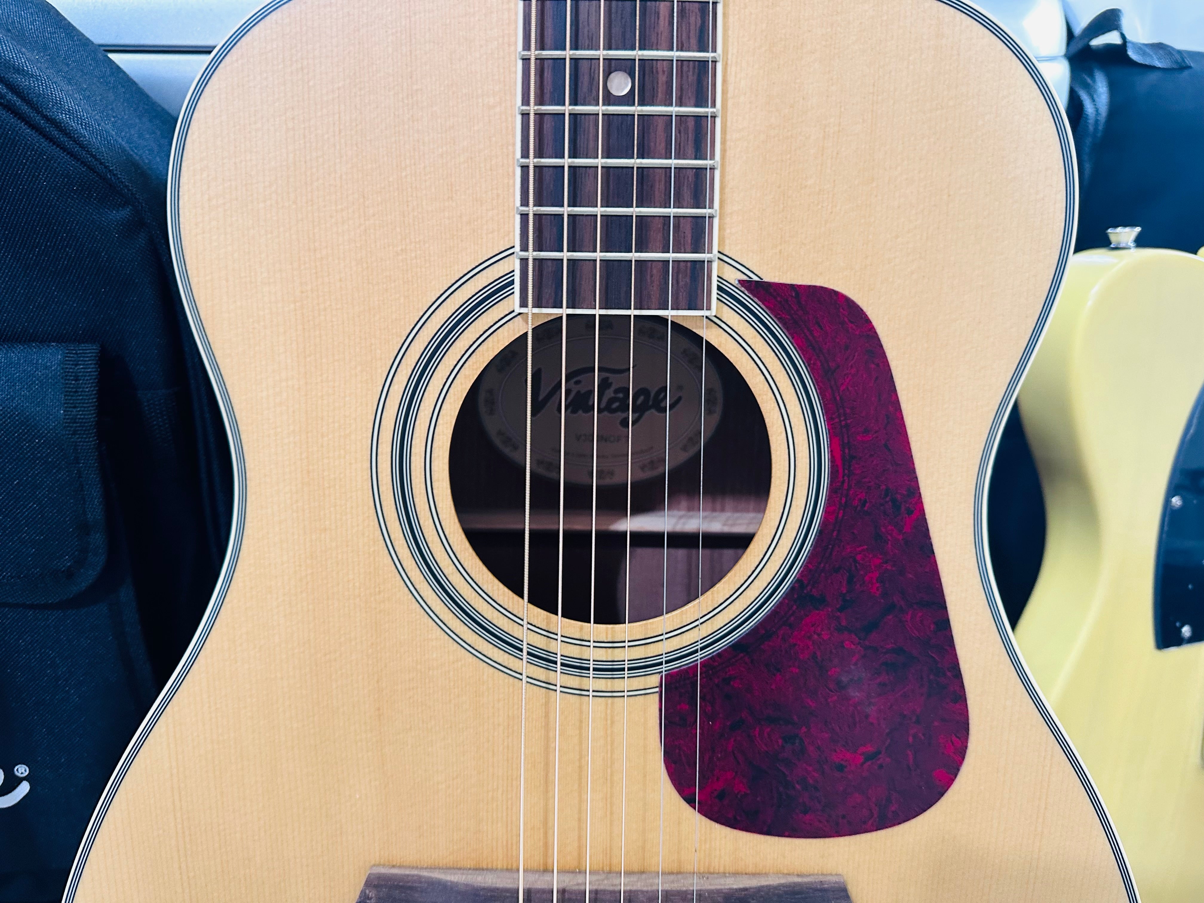 🌟NEW SPECIAL OFFER🌟 Vintage V300 Acoustic Folk Guitar Outfit~Full Starter Pack