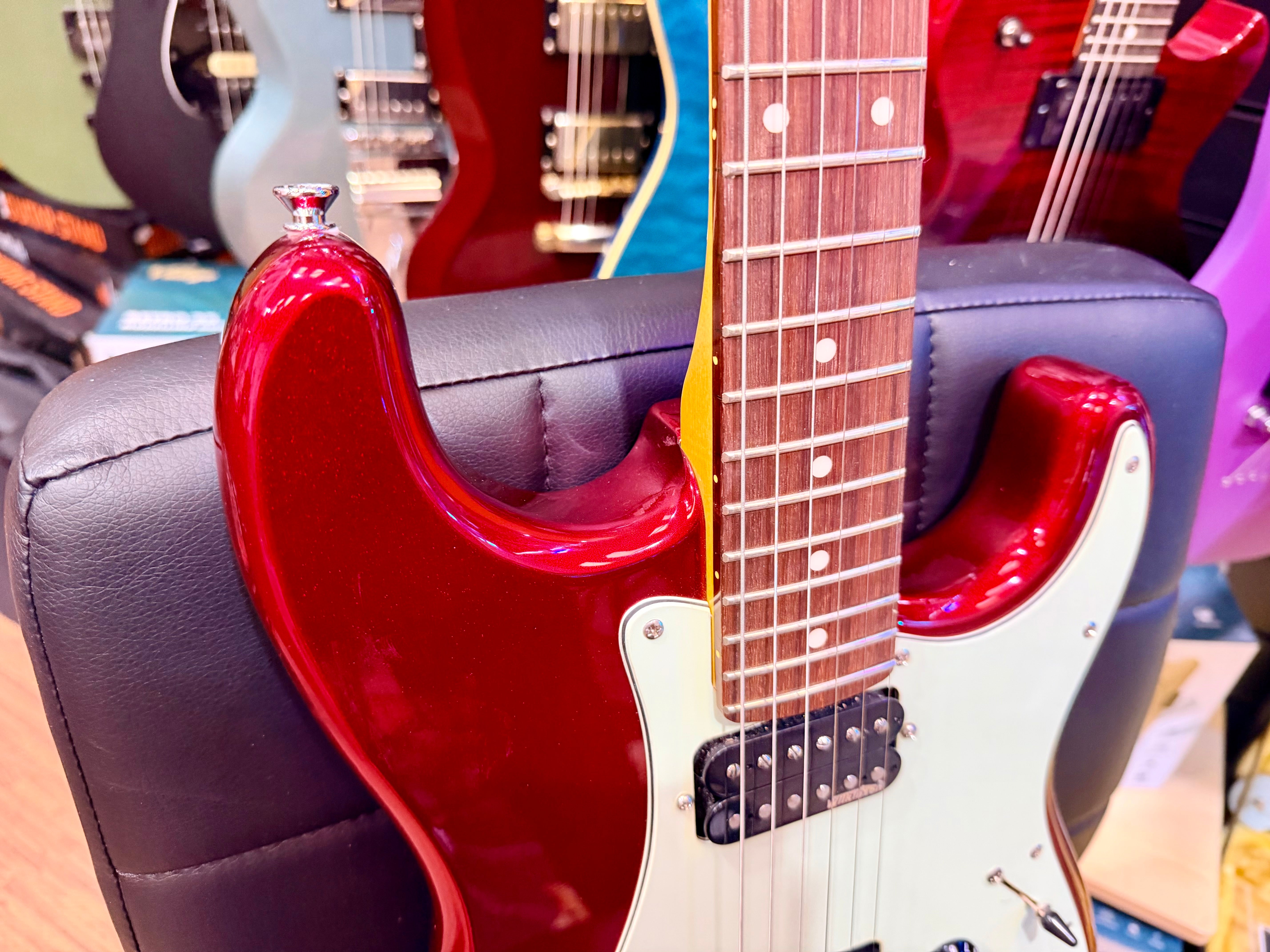 🔥RARE🔥 Vintage V6 ReIssued HH Electric Guitar Candy Apple Red Wilkinson Strat!