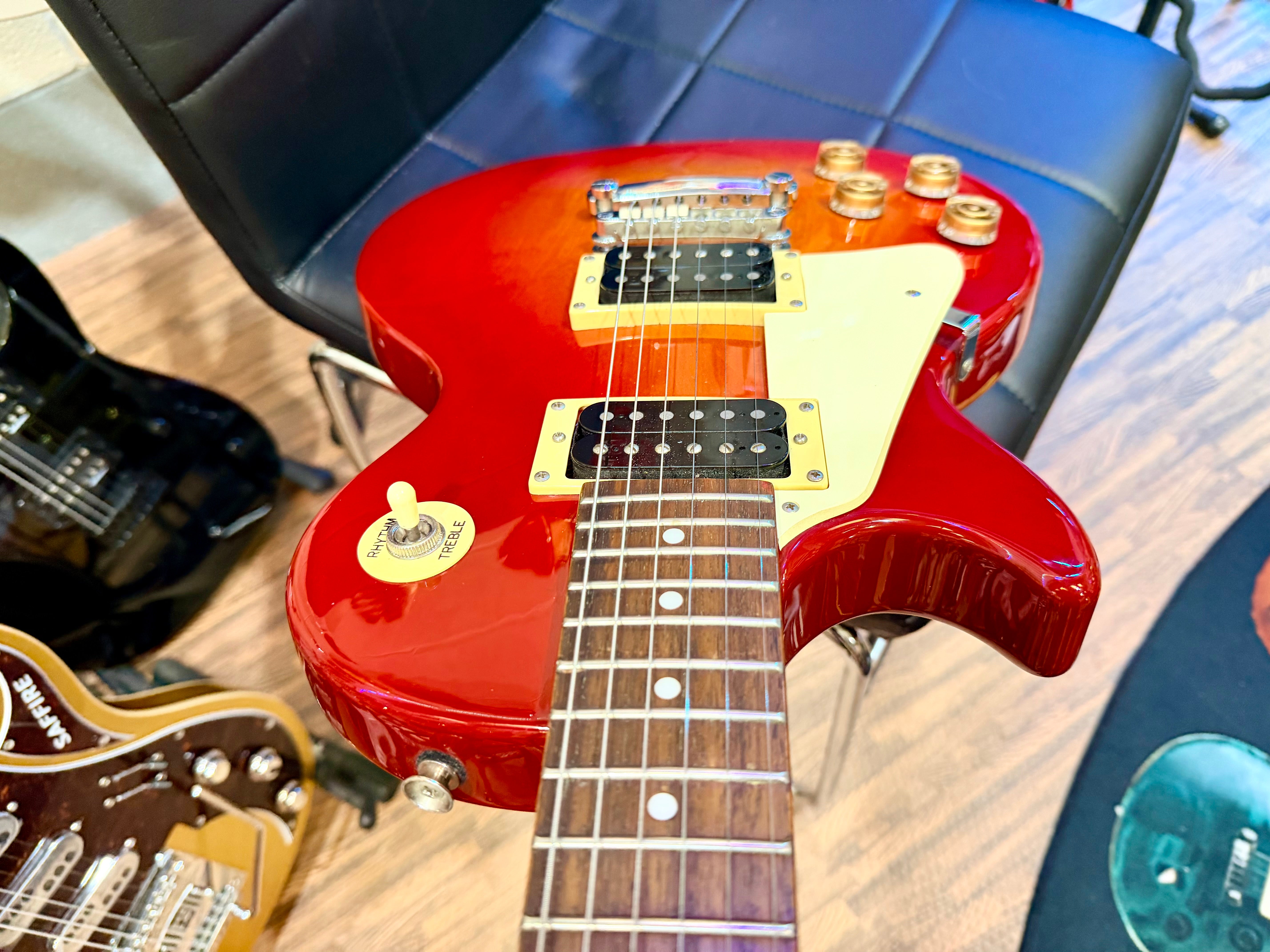 ☀️LEFTY☀️ Epiphone Les Paul LP 100 Left Handed ~ Cherry Sunburst Electric Guitar