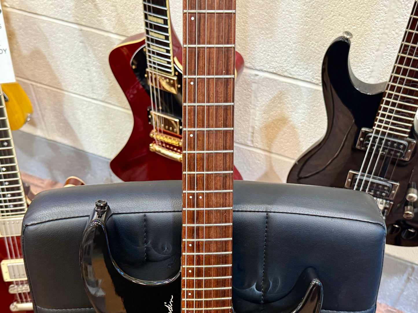 🔥VERY RARE🔥 Godin Freeway Floyd Superstrat Electric Guitar~ Black Pearl~ Case!