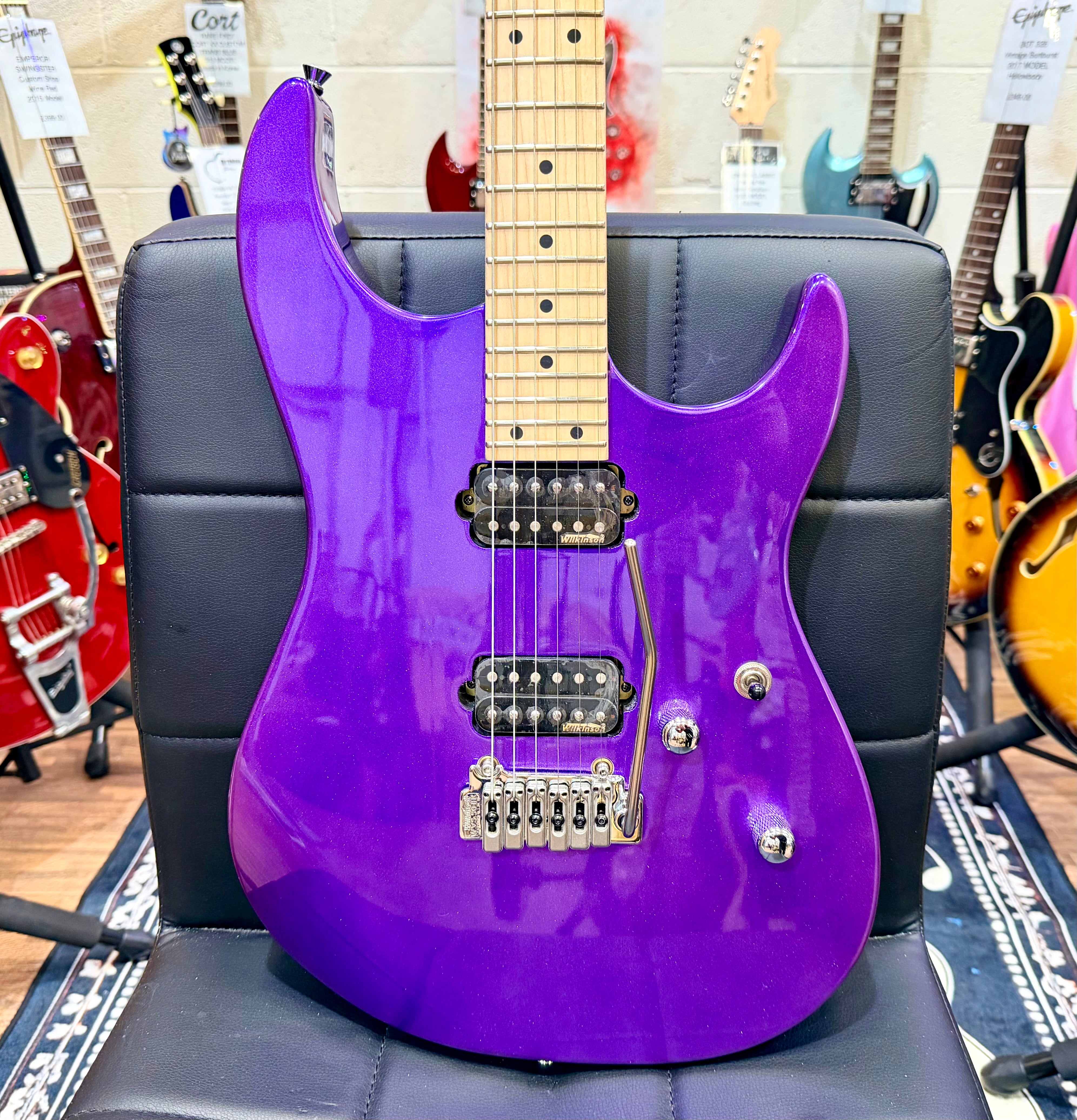 💜 B-STOCK 💜 Vintage V6M24 ReIssued Series Electric Guitar ~ Pasadena Purple!