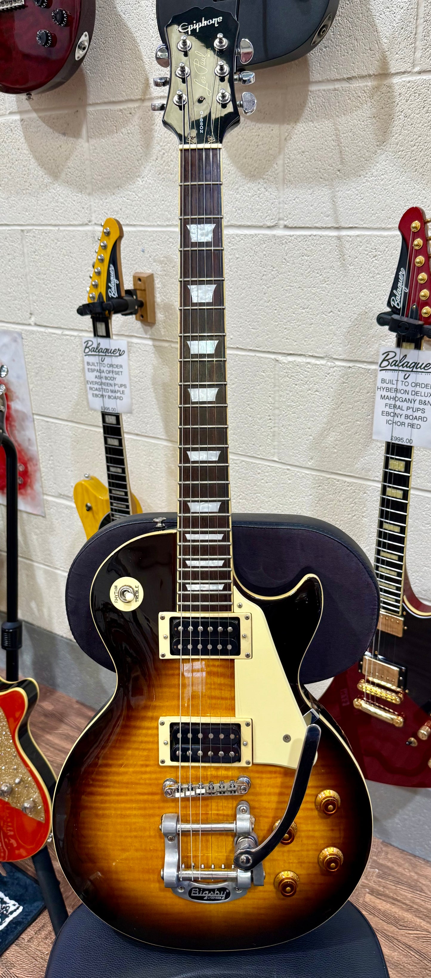 🔥GIBSON 490 PICKUPS & BIGSBY🔥 Epiphone Les Paul~ 2003 Korean~ Tobacco Burst!