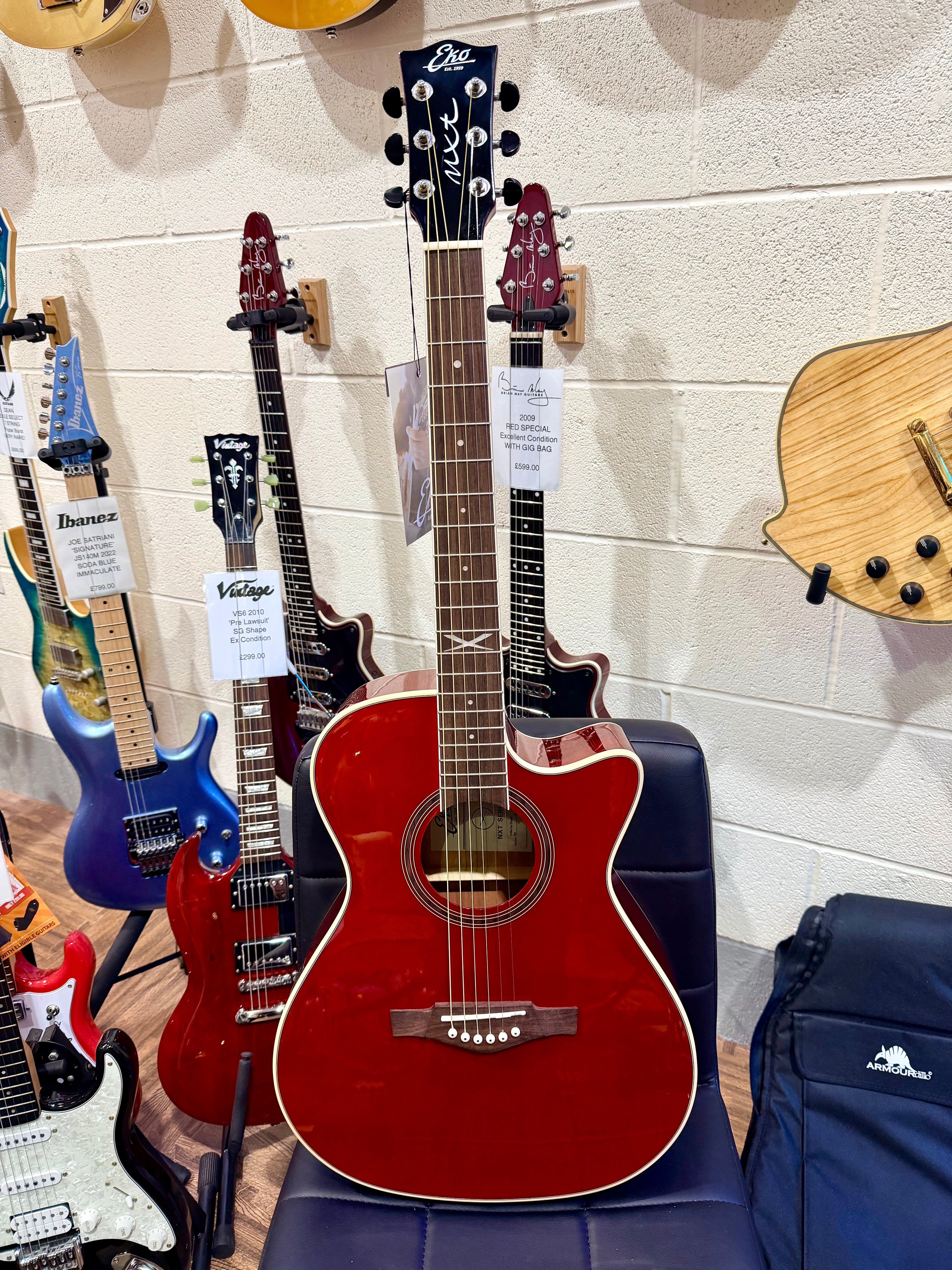 🔥NEW 2026🔥 Eko NXT A100CE Electro-Acoustic Guitar~ See Through Red~ LATEST MODEL