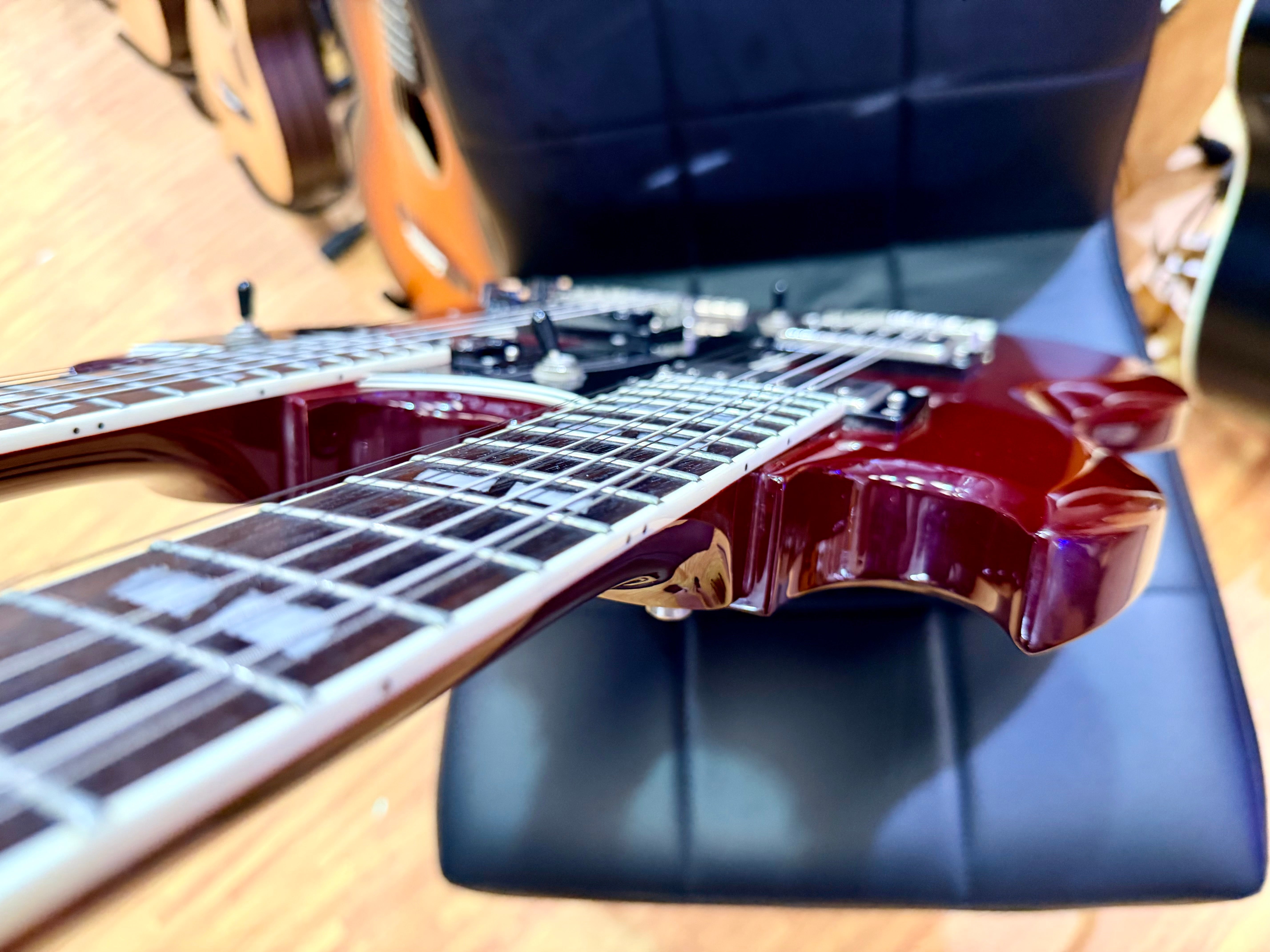 ⚡️RARE⚡️ Epiphone G-1275 Double Neck Cherry~ 2014 Limited Edition 6/12 String!