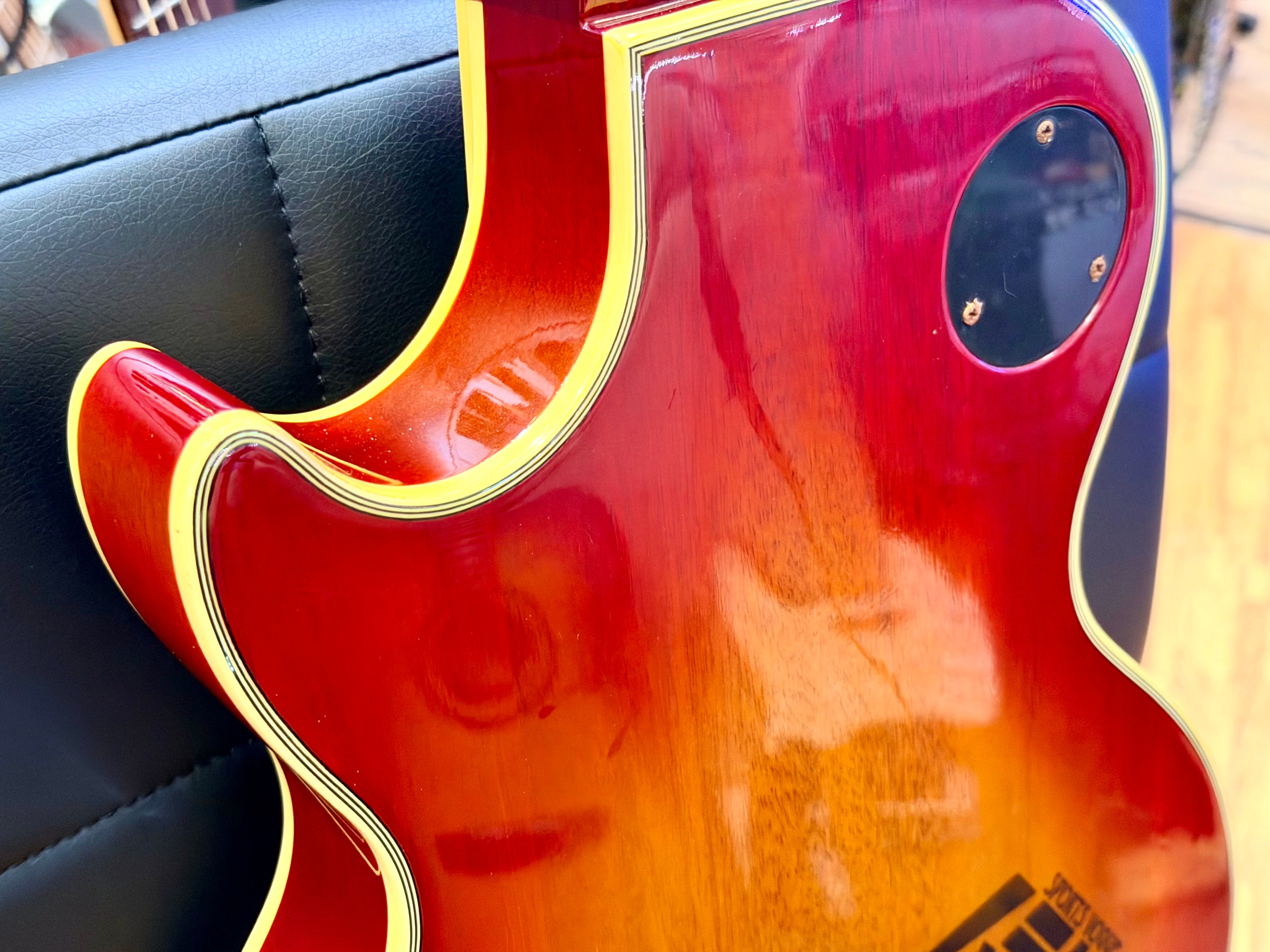 π₯1980βs MIJπ₯ Burny Les Paul Custom~ Cherry Sunburst~ Ebony~ Japan Import π―π΅
