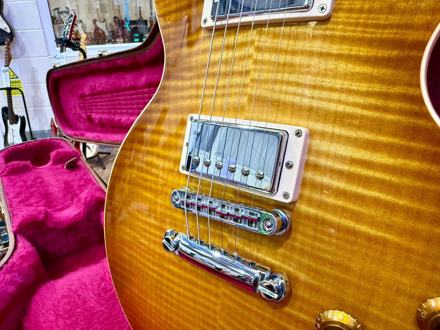 🔥2016 USA🔥 Gibson Les Paul Standard Honeyburst~ AAA Flame~ Hard Case & Candy!