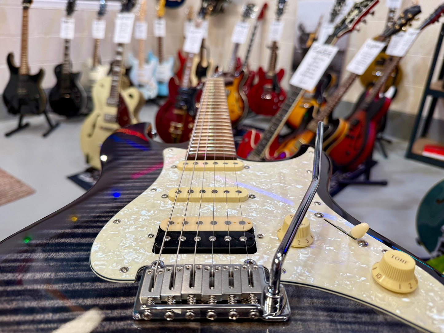 🔥EX DEMO 2024🔥 Sire Larry Carlton S7 FM~ Flamed Maple HSS~ Transperant Black!