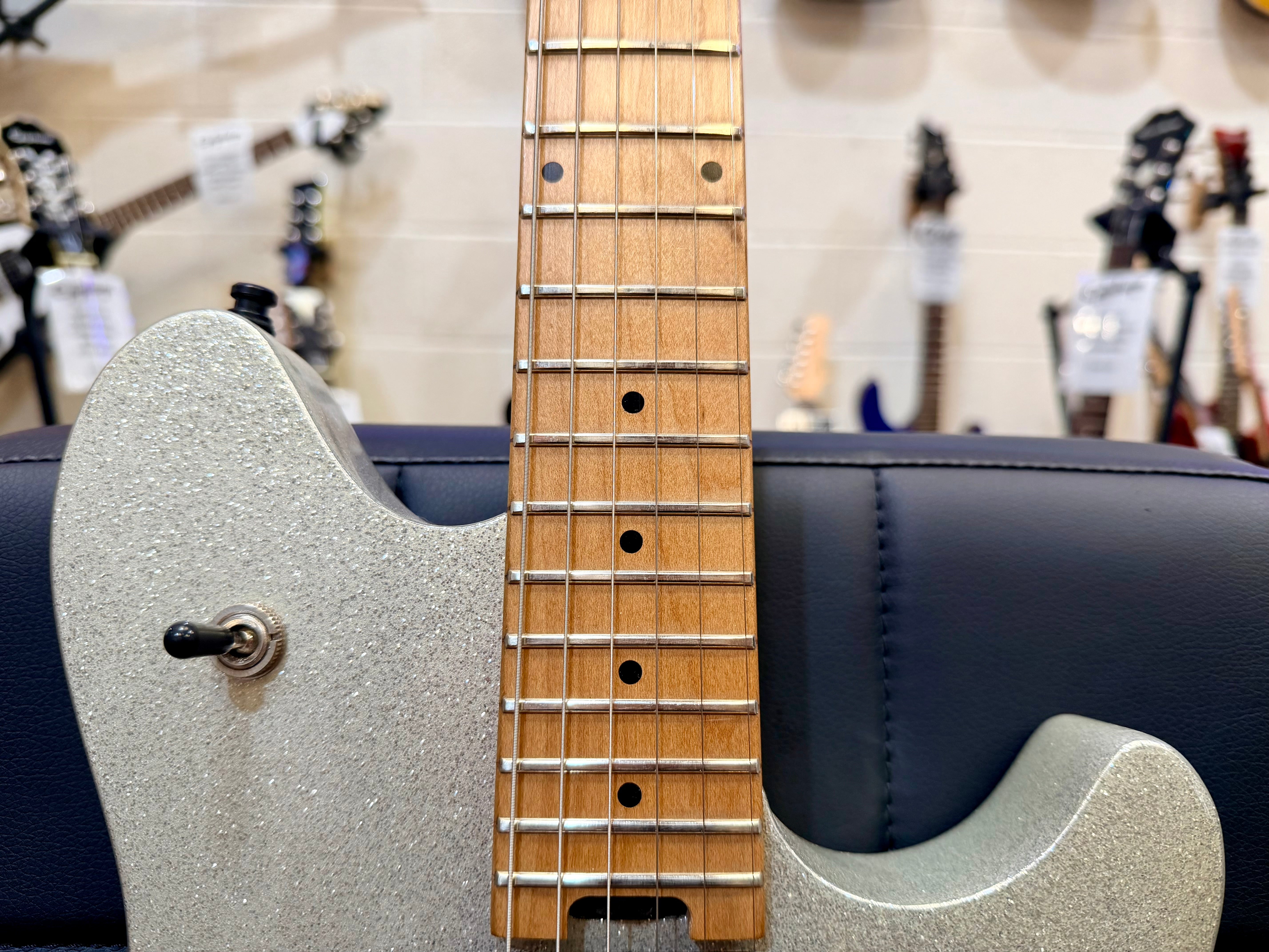 🔥2022🔥 EVH Wolfgang Standard Silver Sparkle~ Floyd Rose~ Roasted Maple~ MINT!