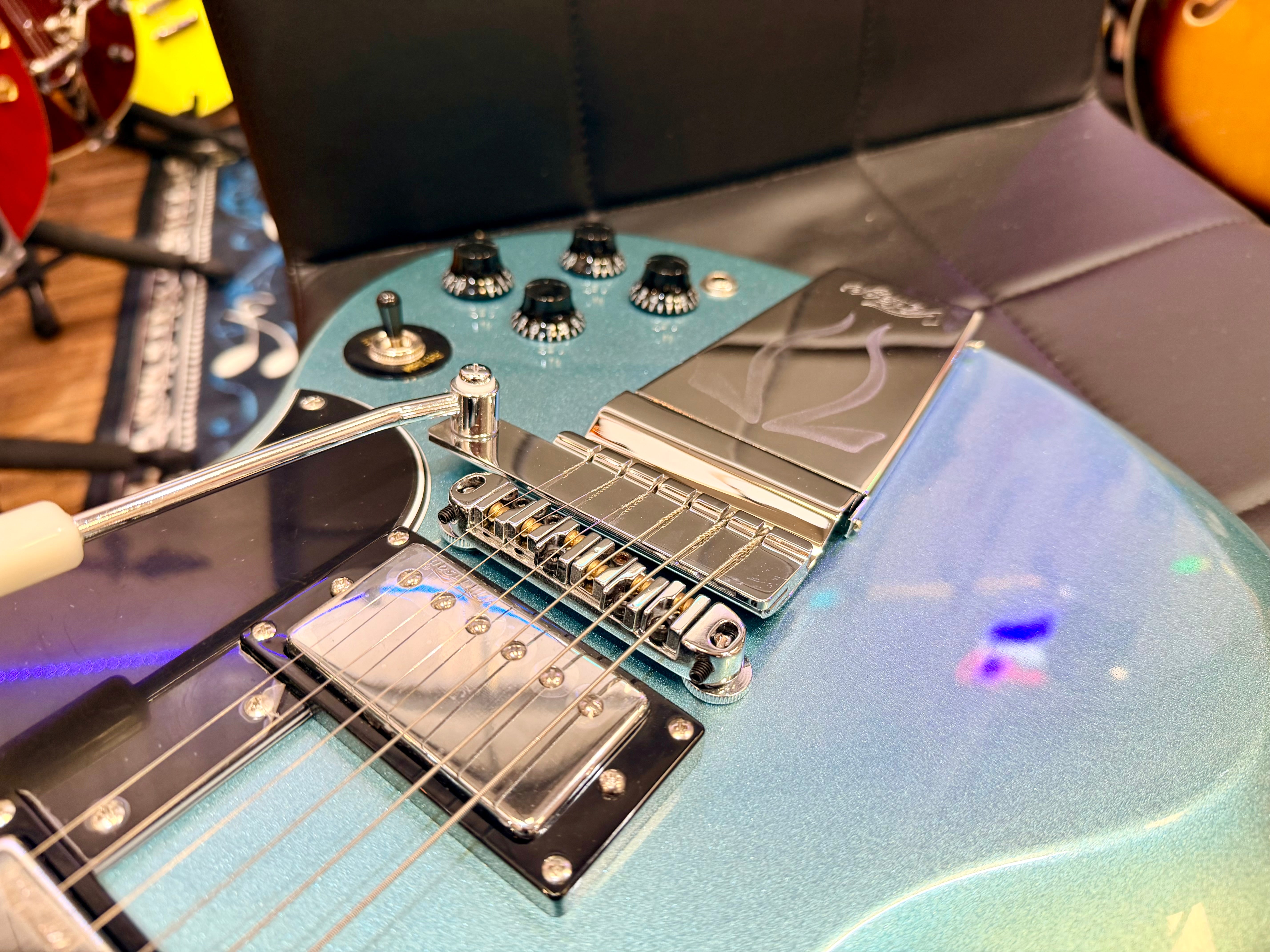 ⚡️B-STOCK⚡️ Vintage VS6 ReIssued~ Vibrola Tailpiece~ Gun Hill Blue SG ~ Tremolo!