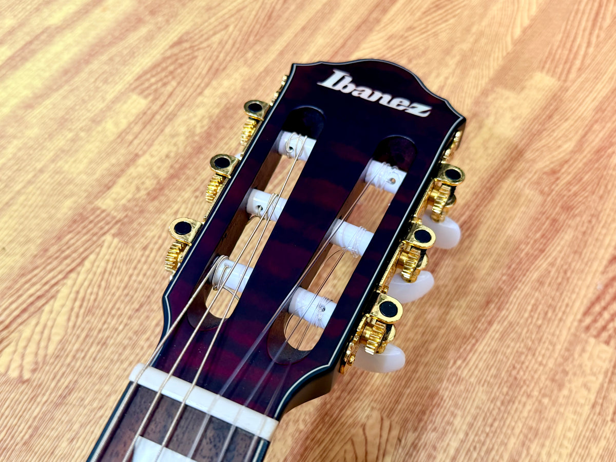 🔥2025🔥 Ibanez FRH20QMN Wine Red Low Gloss Nylon Electro Acoustic Guitar!