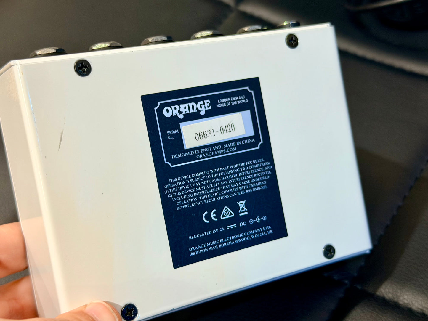 π Orange Terror Stamp 20W Valve Hybrid Guitar Amp Pedal~ White + PSU π