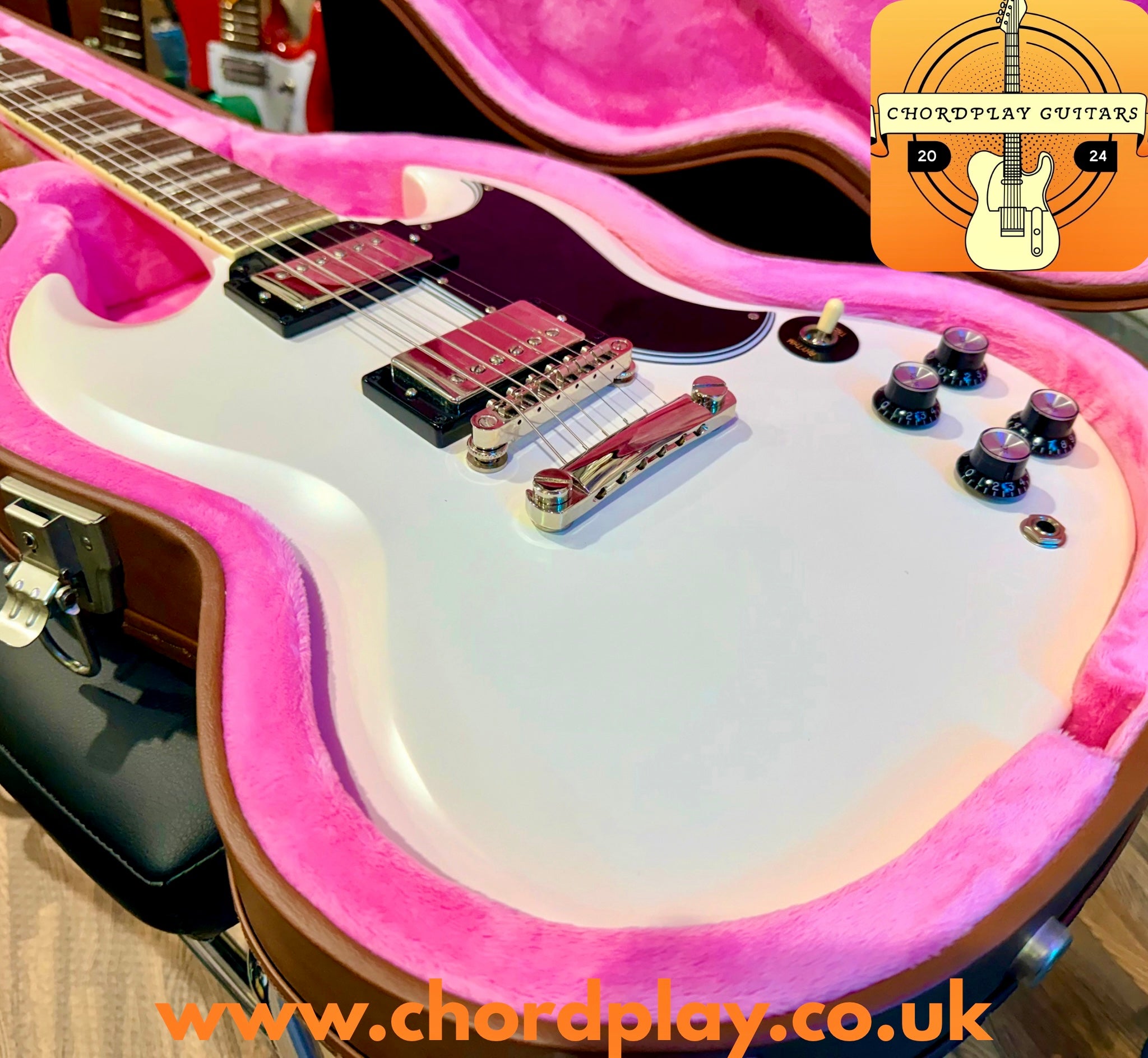 🌟2022🌟 Epiphone 1961 Les Paul SG Standard~ Aged Classic White~ ‘61 + Hard Case