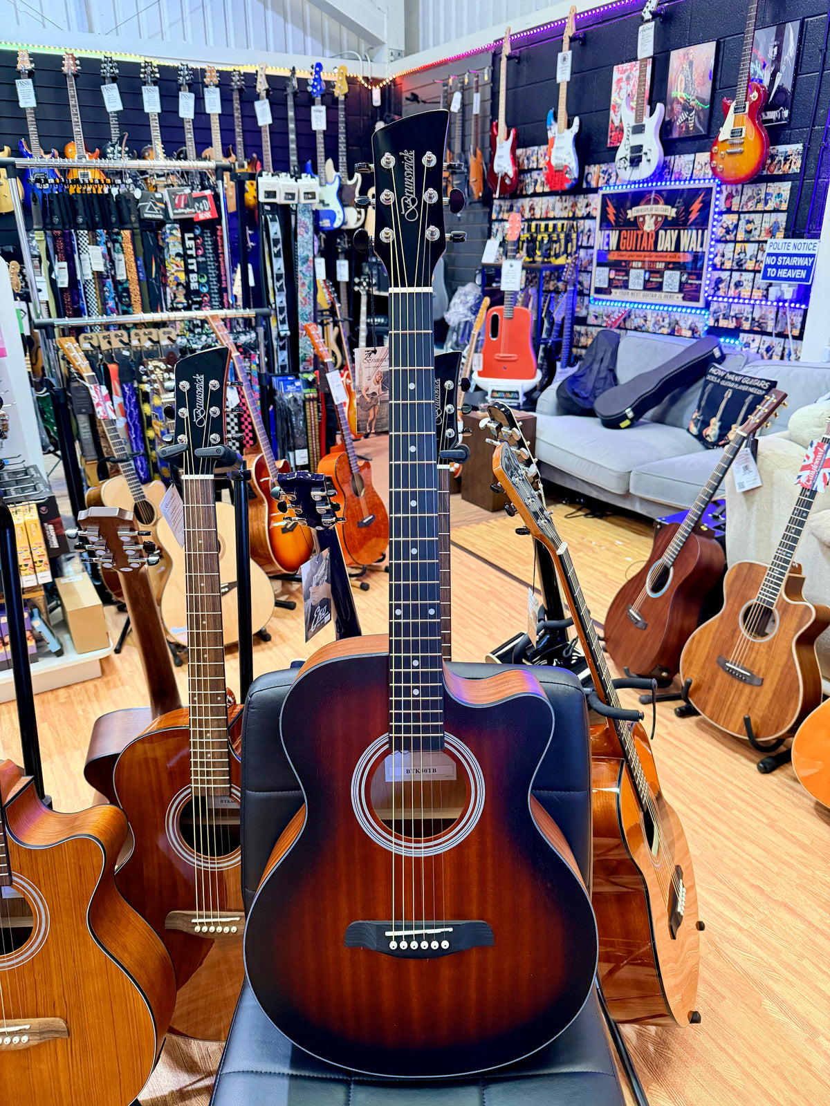 Brunswick BTK50TB Advanced Stage Electro-Acoustic Guitar~ Tobacco Burst Satin