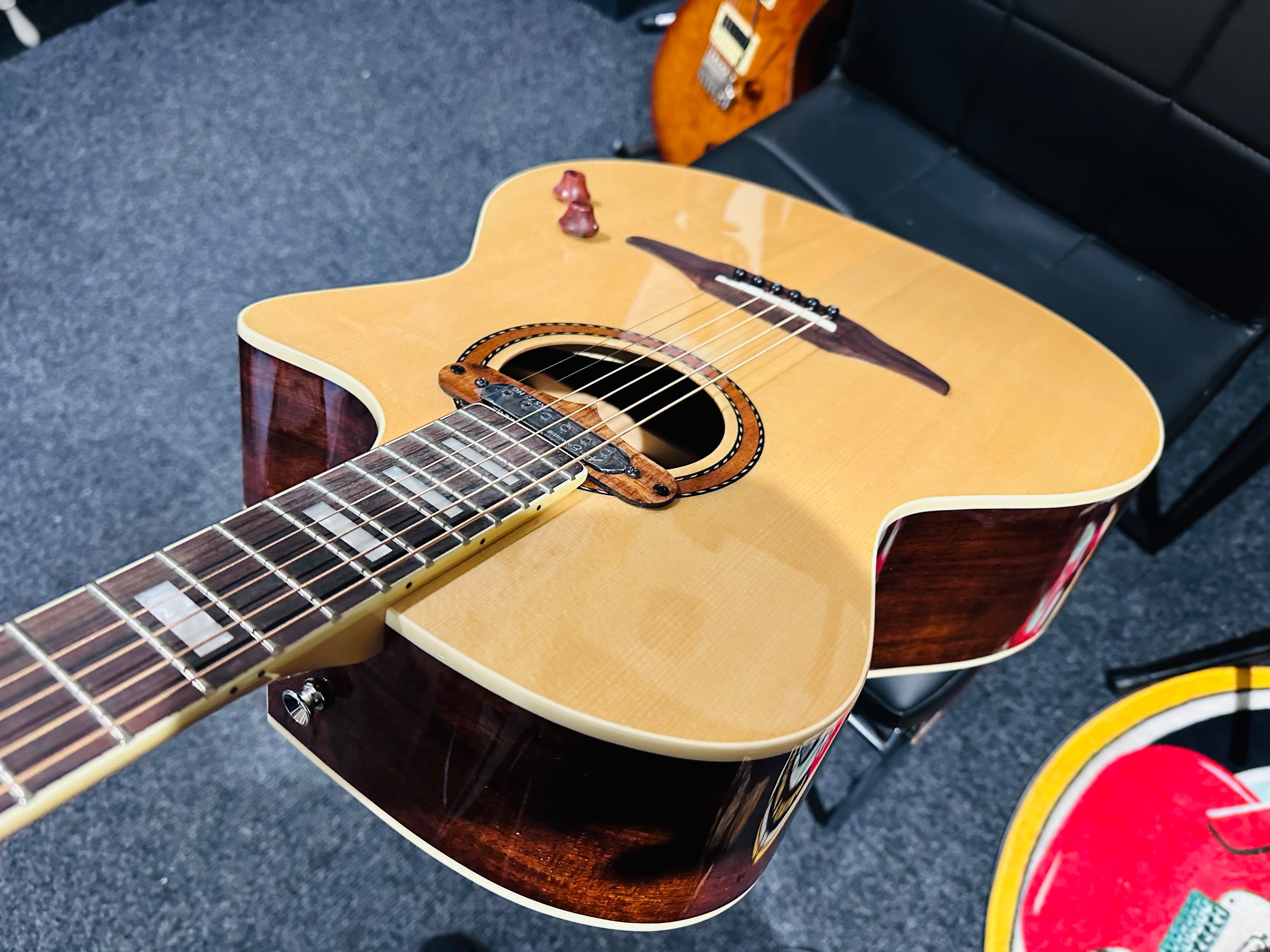 🌟BRAND NEW MODEL🌟 Vintage REVO ELEKTRA ~ Natural Silk Electro-Acoustic Guitar!