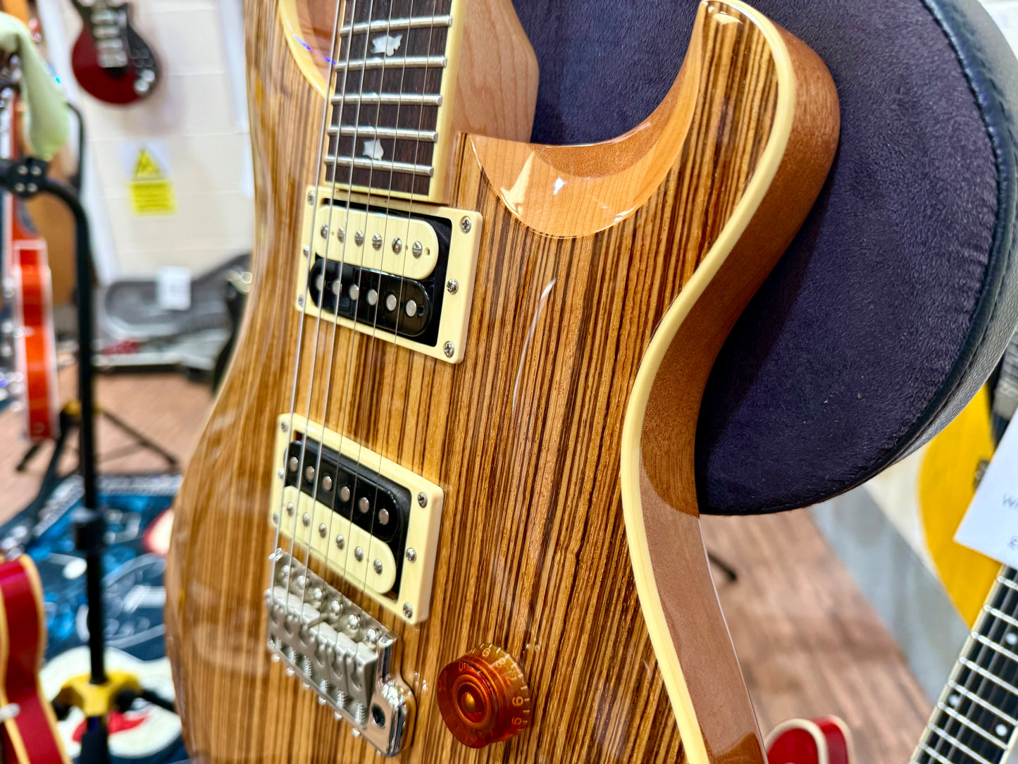 🦓 ZEBRAWOOD LTD EDITION 🦓 PRS SE Custom 24 Exotic~ 2017 Rare Finish~ Coil Tap!