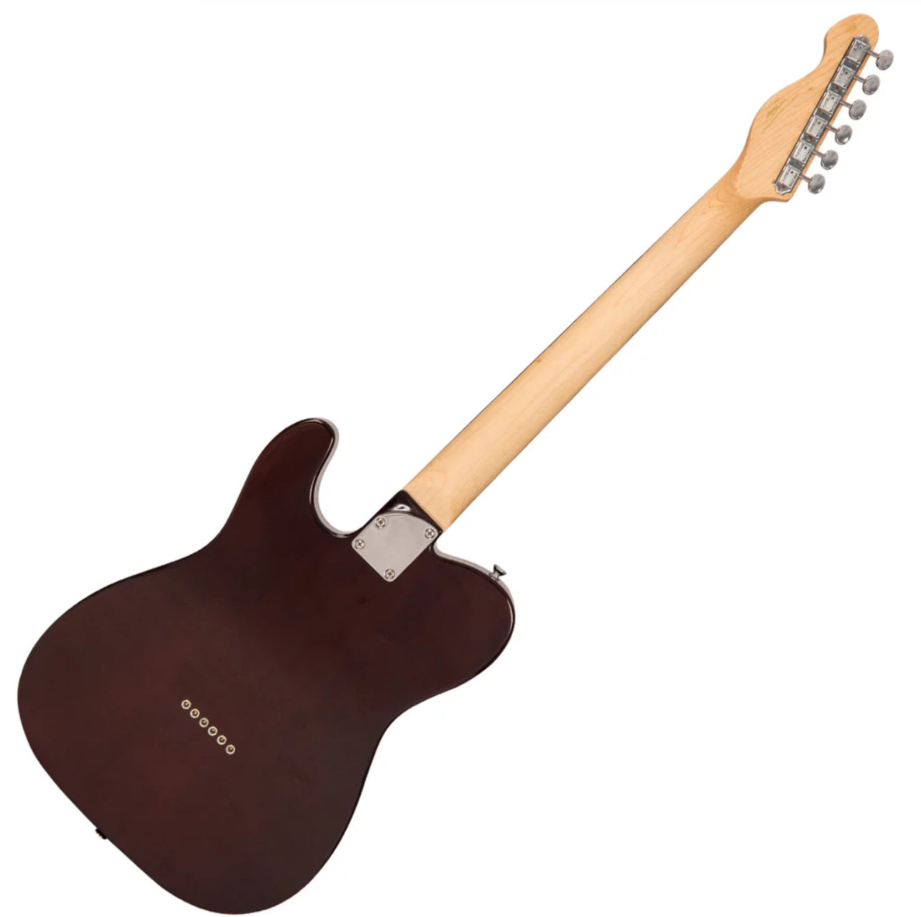 Vintage V72 ReIssued Thinline Tele Semi-Hollow Custom Spec Electric Guitar ~ Flame Tobacco Burst