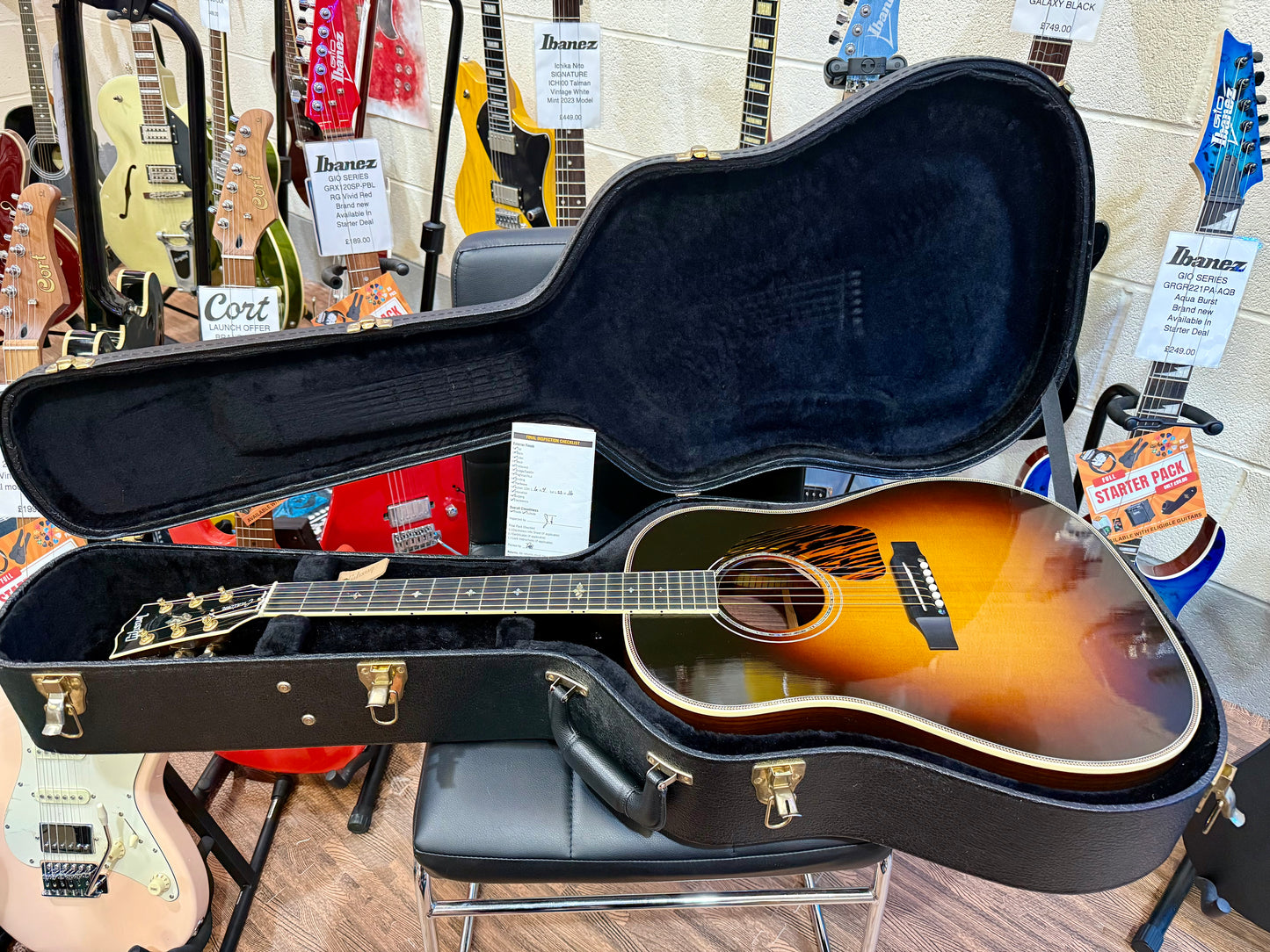 🔥2017 USA🔥 Gibson J45 Custom Electro Acoustic Guitar~ Hard Case~ REPAIRED!