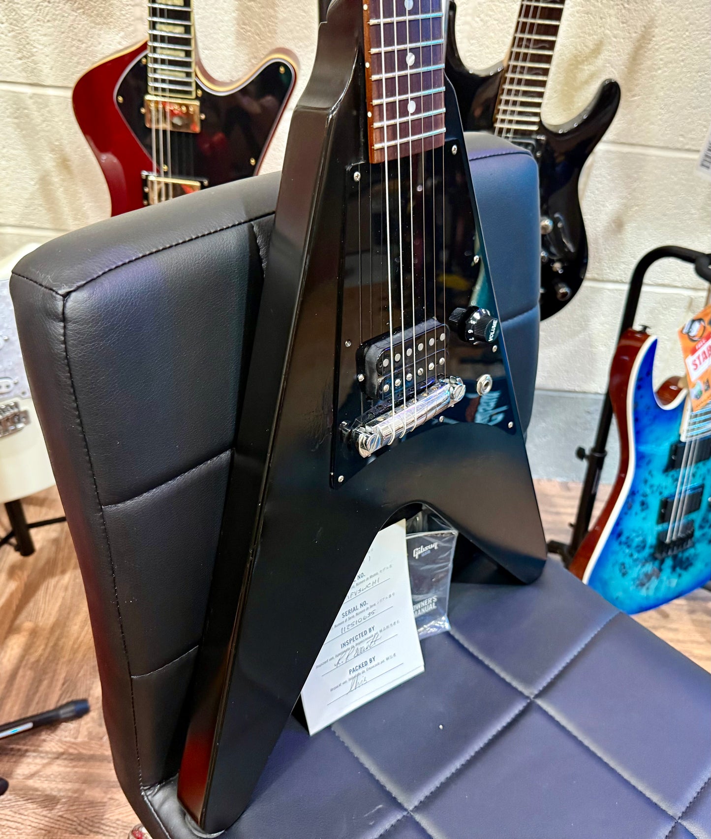 🔥2011 USA🔥 Gibson Melody maker Flying V~ Matte Black Satin~ Gig Bag & Docs!