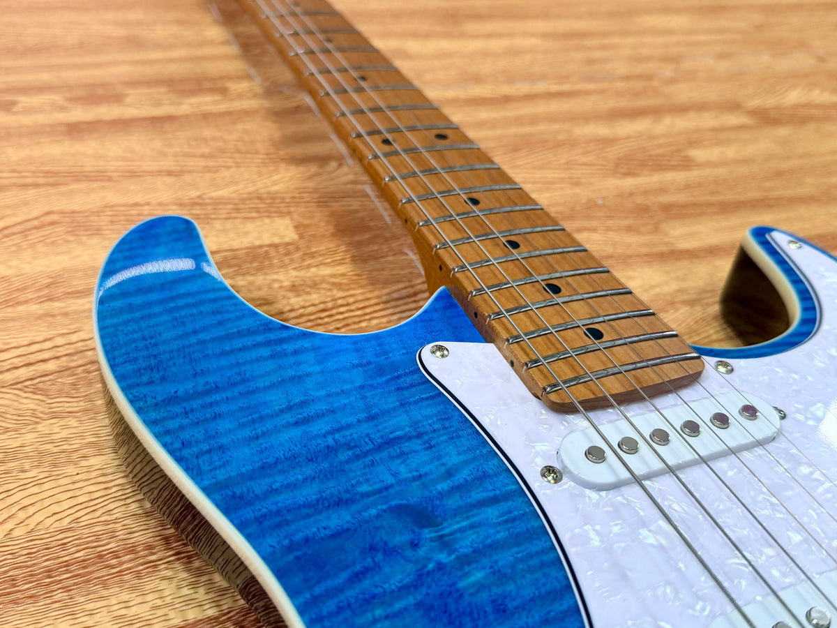 ⚡️NEW⚡️ JET JS-450 Flamed Ocean Blue Electric Guitar~ HSS Flame Top Strat~ 2026!