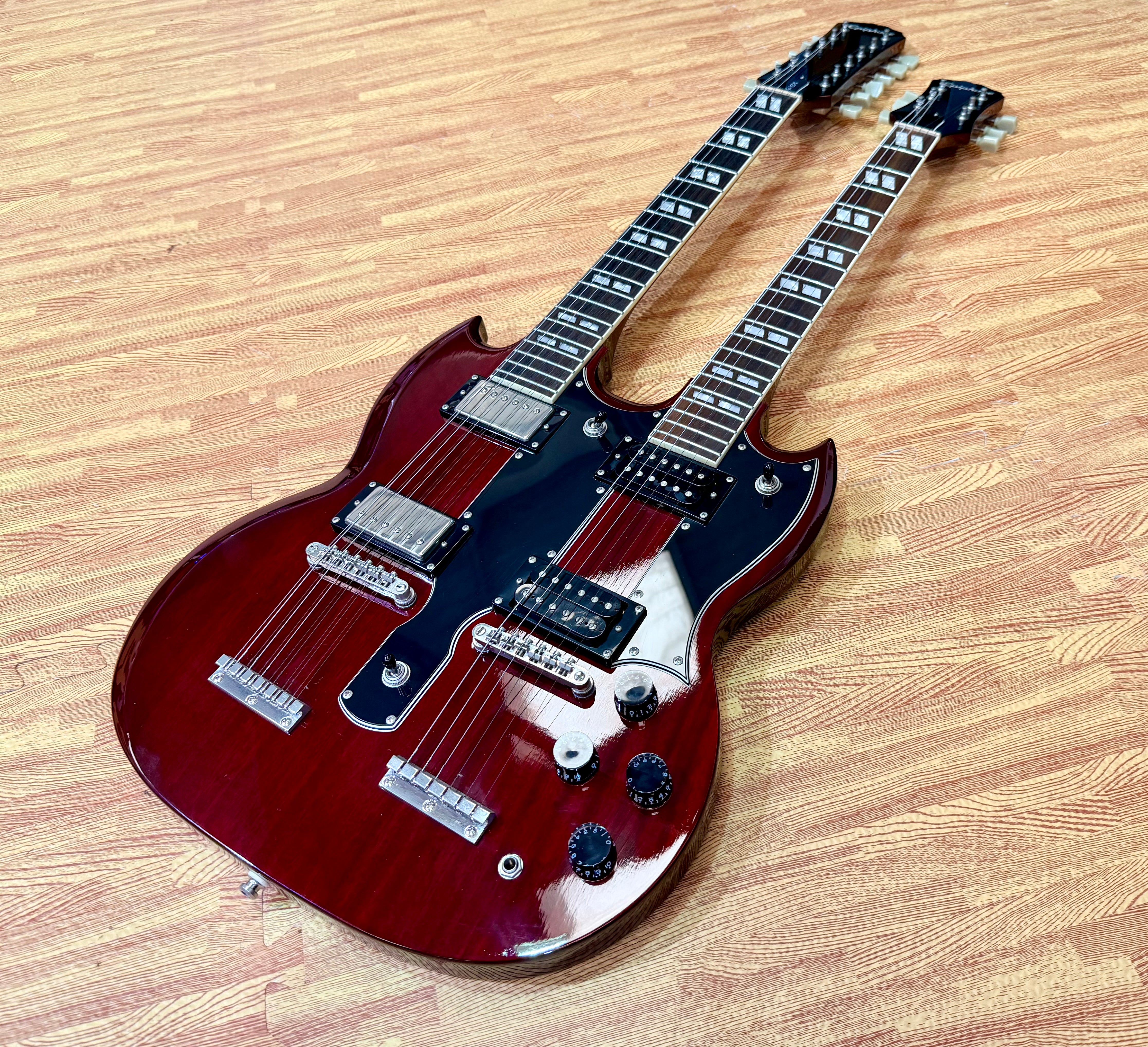 ⚡️RARE⚡️ Epiphone G-1275 Double Neck Cherry~ 2014 Limited Edition 6/12 String!