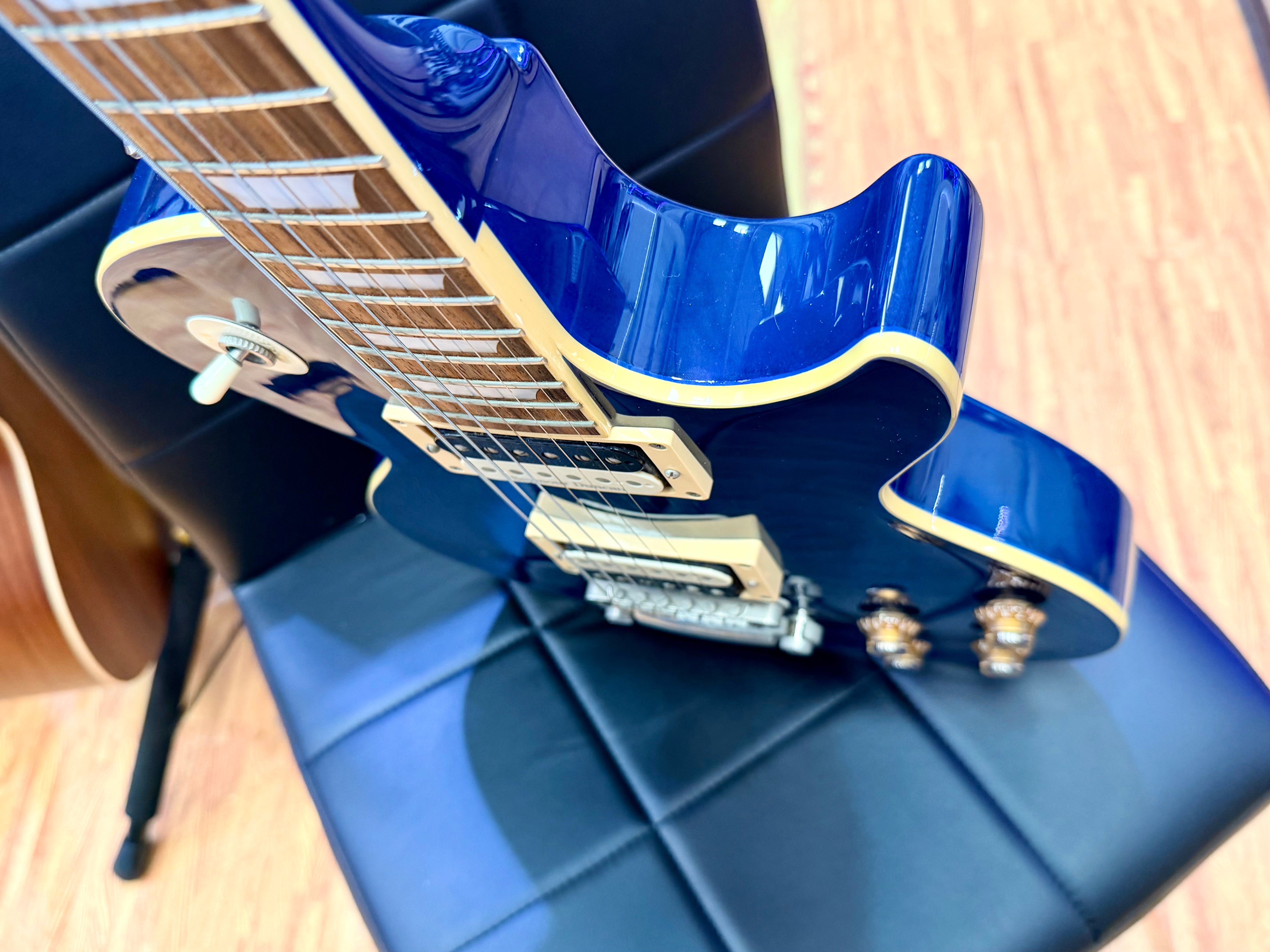 β¨2008β¨ Edwards E-LP Limited Model Les Paul~ Blue Aqua Quilt~ Made in Japan π―π΅