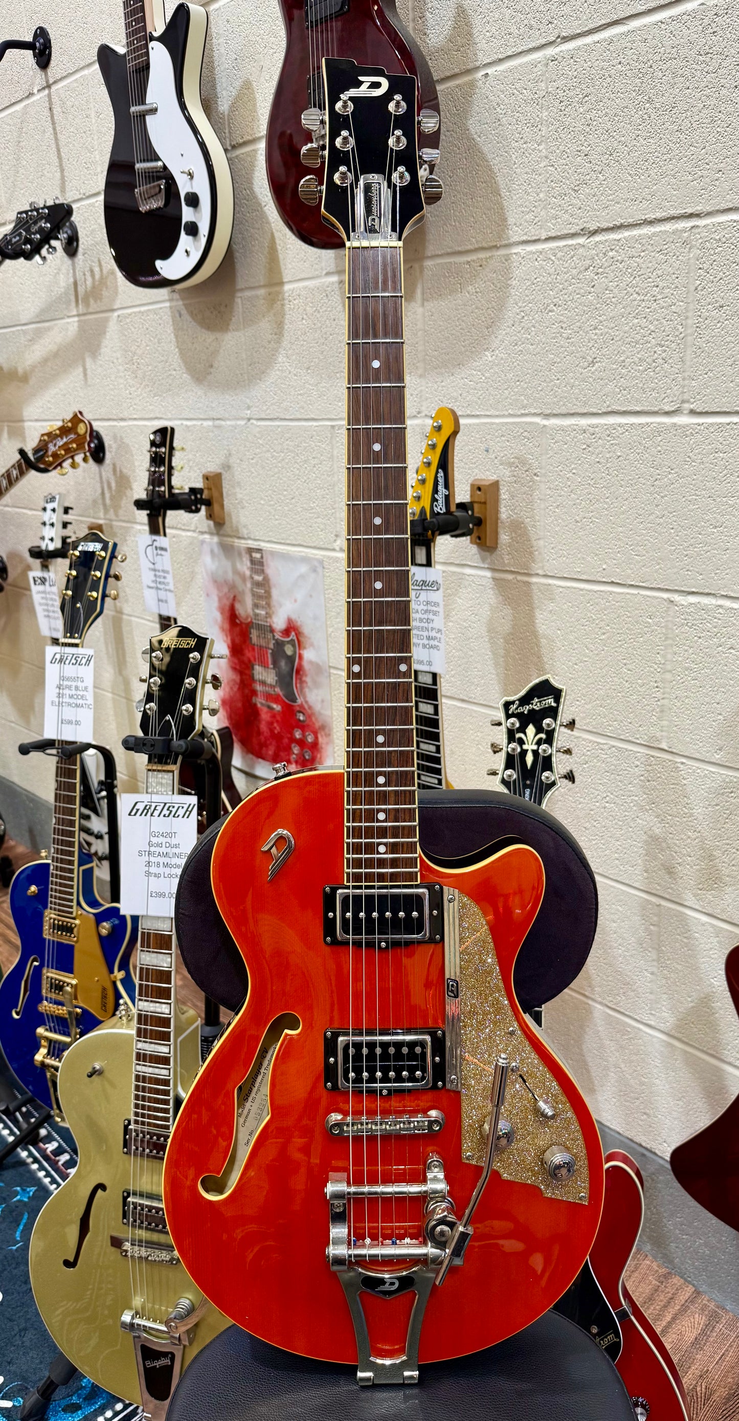 🔥2005🔥 Duesenberg Starplayer TV~ Vintage Orange Semi-Hollow~ Cherished + Case!
