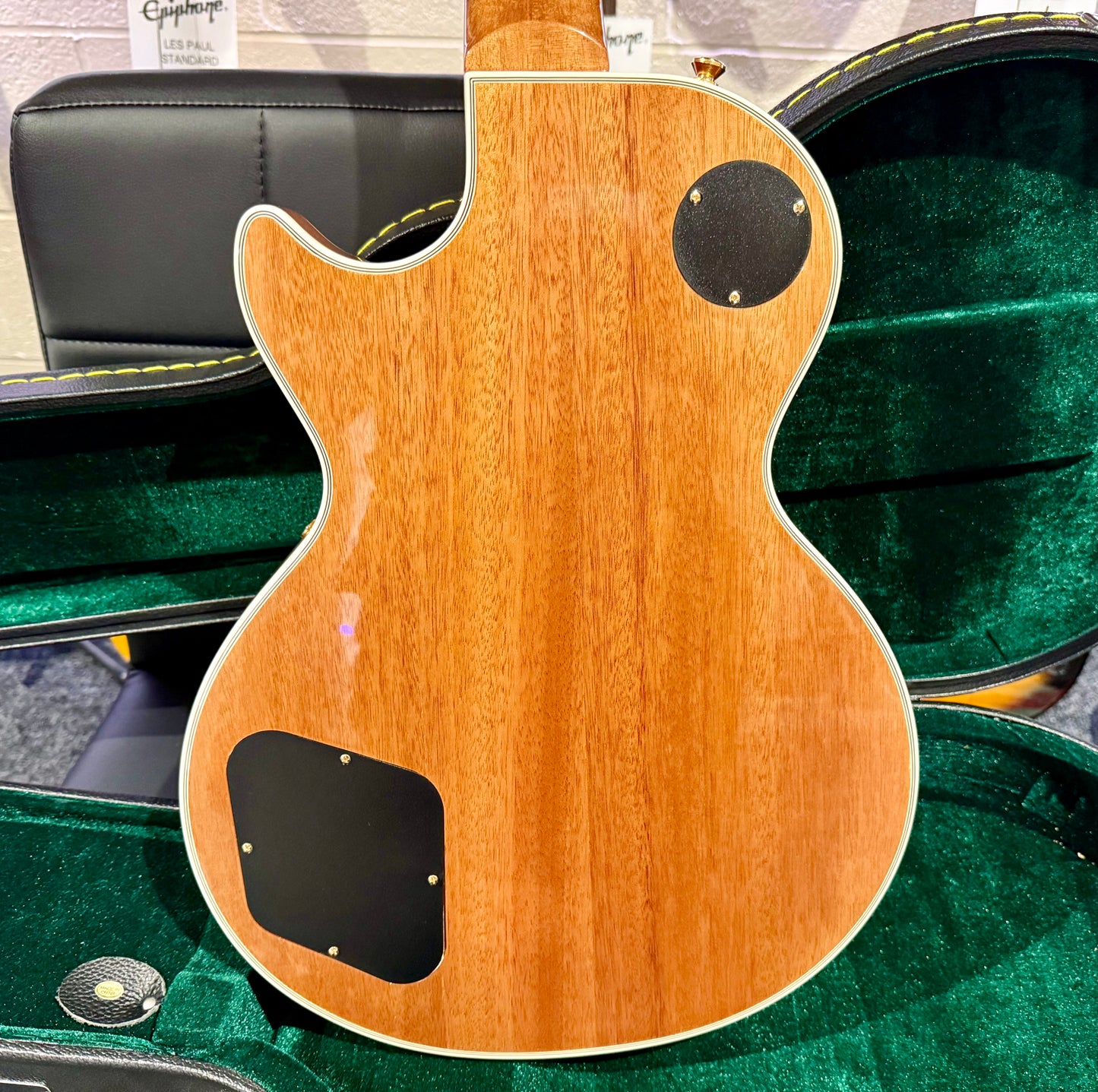 🔥MINT 2022🔥 Epiphone Les Paul Custom Koa Natural~ Gold Hardware~ Hard Case!