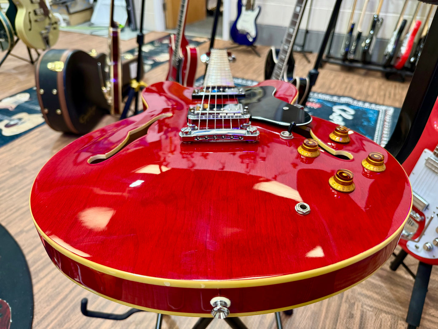 🎸LOVELY🎸 Tanglewood TH-502 CH~ Semi-Hollow Electric Guitar~ Cherry Red!