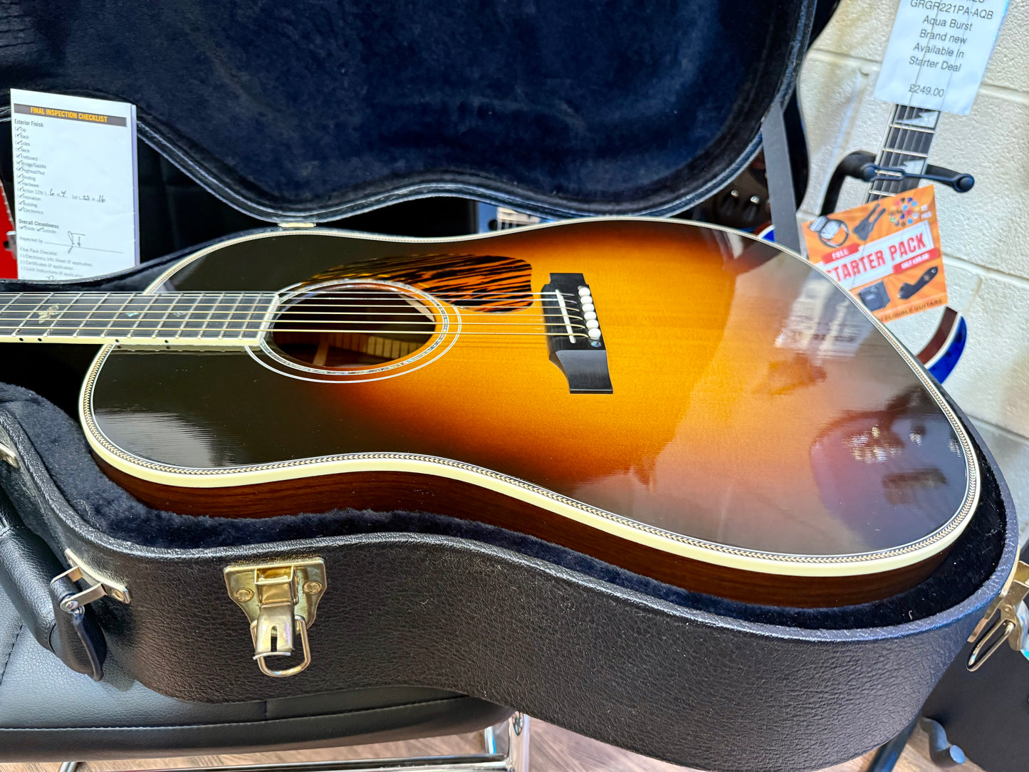 🔥2017 USA🔥 Gibson J45 Custom Electro Acoustic Guitar~ Hard Case~ REPAIRED!