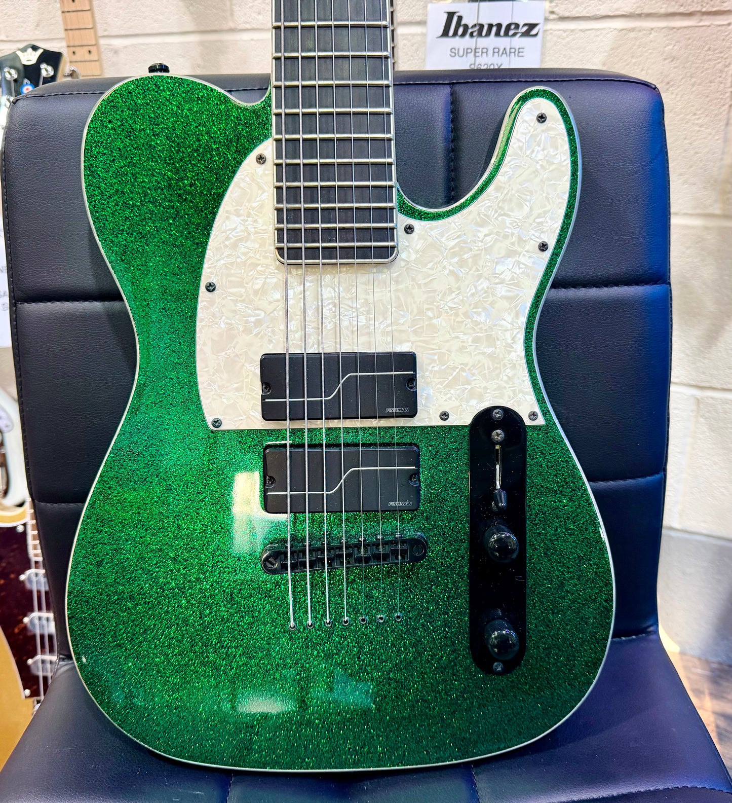 š„MINTš„ ESP LTD SCT-607 Baritone 7 String~ Stephen Carpenter Green Sparkle + Case