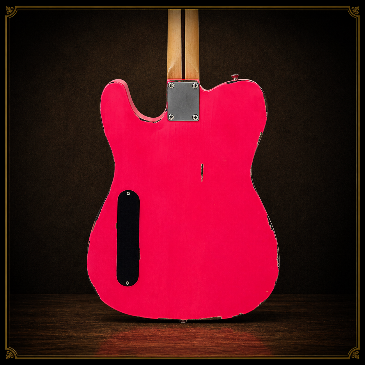 π¬π§ Vintage V52 ProShop Unique Guitar~ Light Distressed Shocking Pink π¬π§