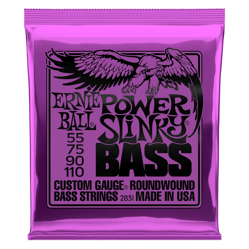 Ernie Ball Power Slinky Electric Bass Strings- Nickel Wound 55-110