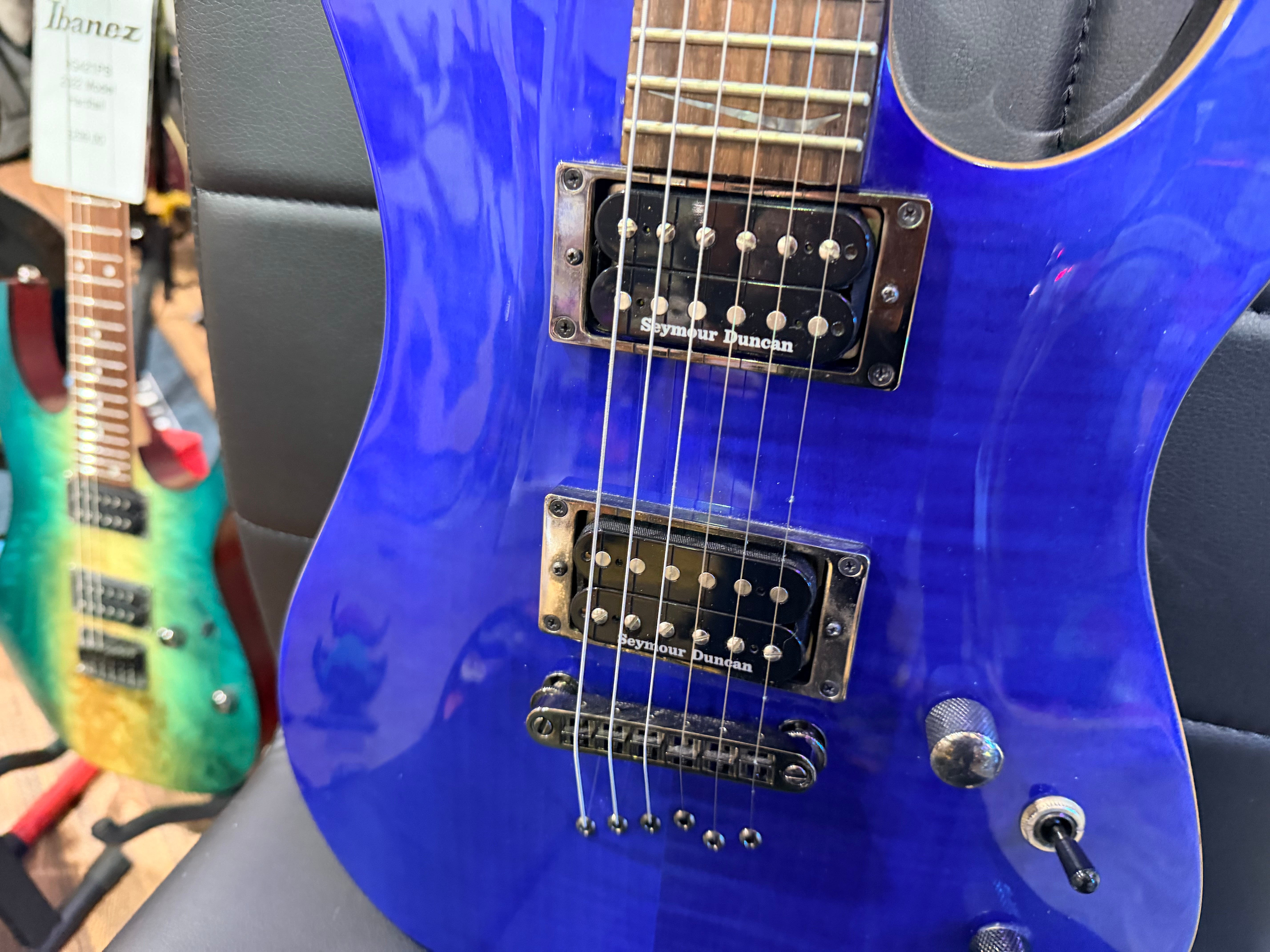 🔥KOREA 2015🔥 Cort KX Custom Electric Guitar~ Flamed Maple Trans Blue~ Rare!