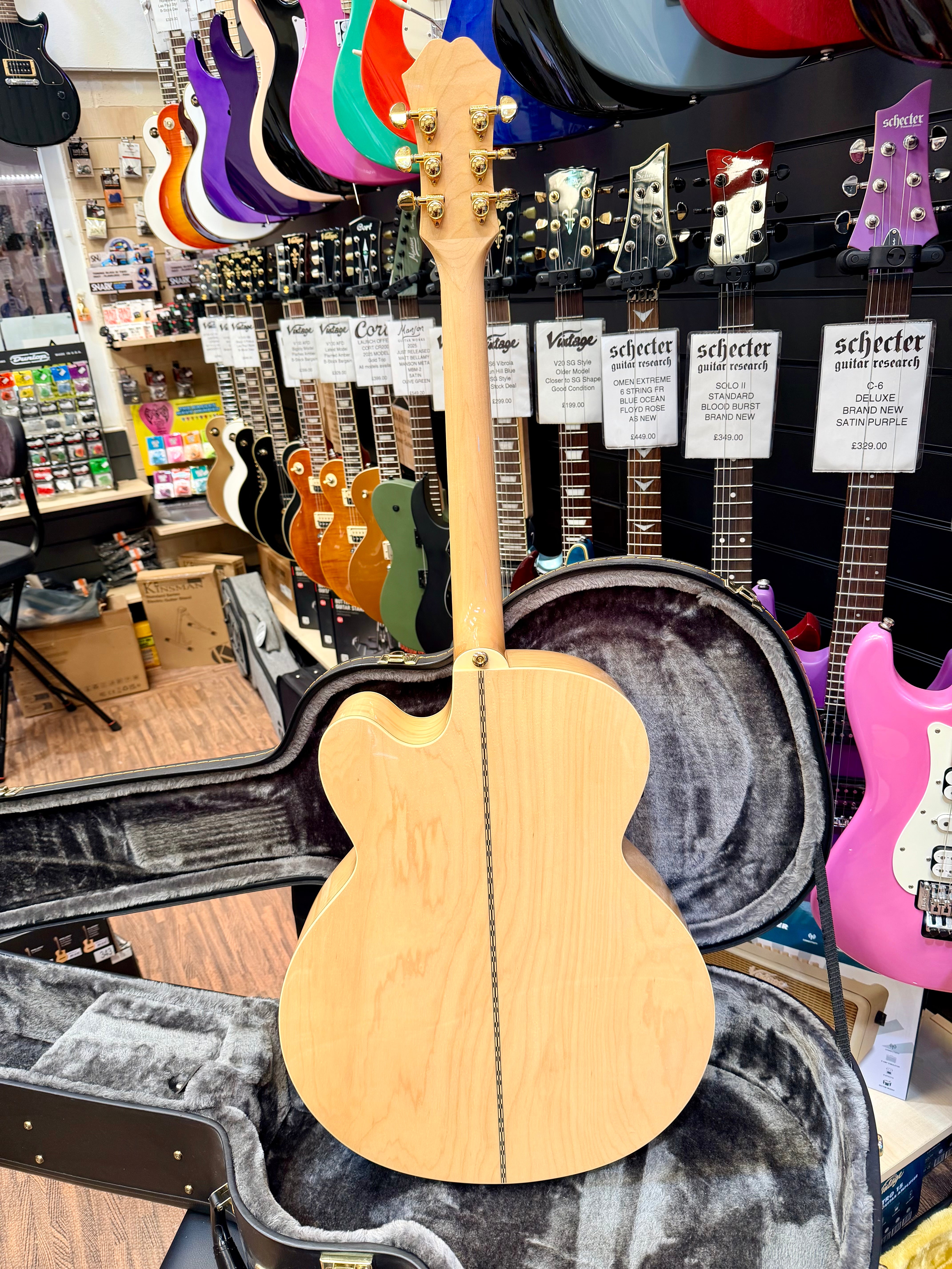 ✨MINT✨ Epiphone EJ-200SCE Jumbo Electro Acoustic~ Natural~ Esonic 2 + H/Case!