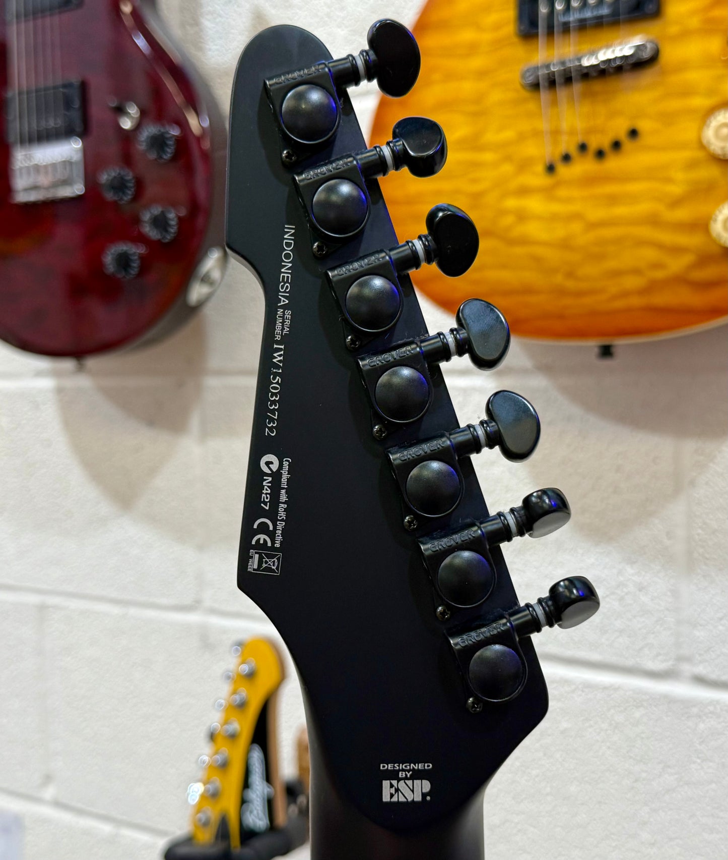 🔥MINT🔥 ESP LTD TE-407 7 String Electric Guitar~ Satin Black + Gator Hard Case!