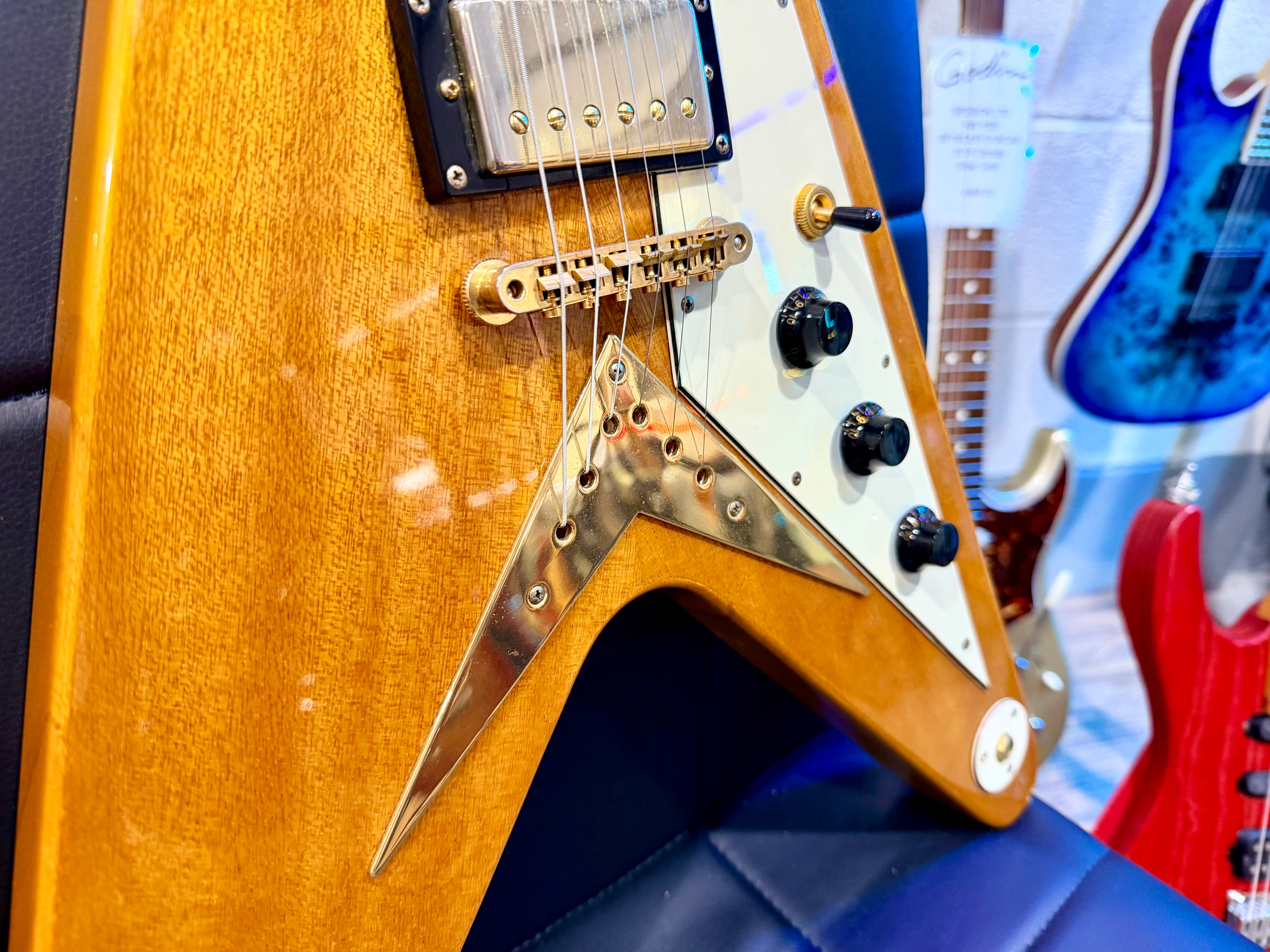 🔥2003 RARE🔥 Epiphone Korina Flying V ’58 Reissue~ Unsung Korea + Flight Case!
