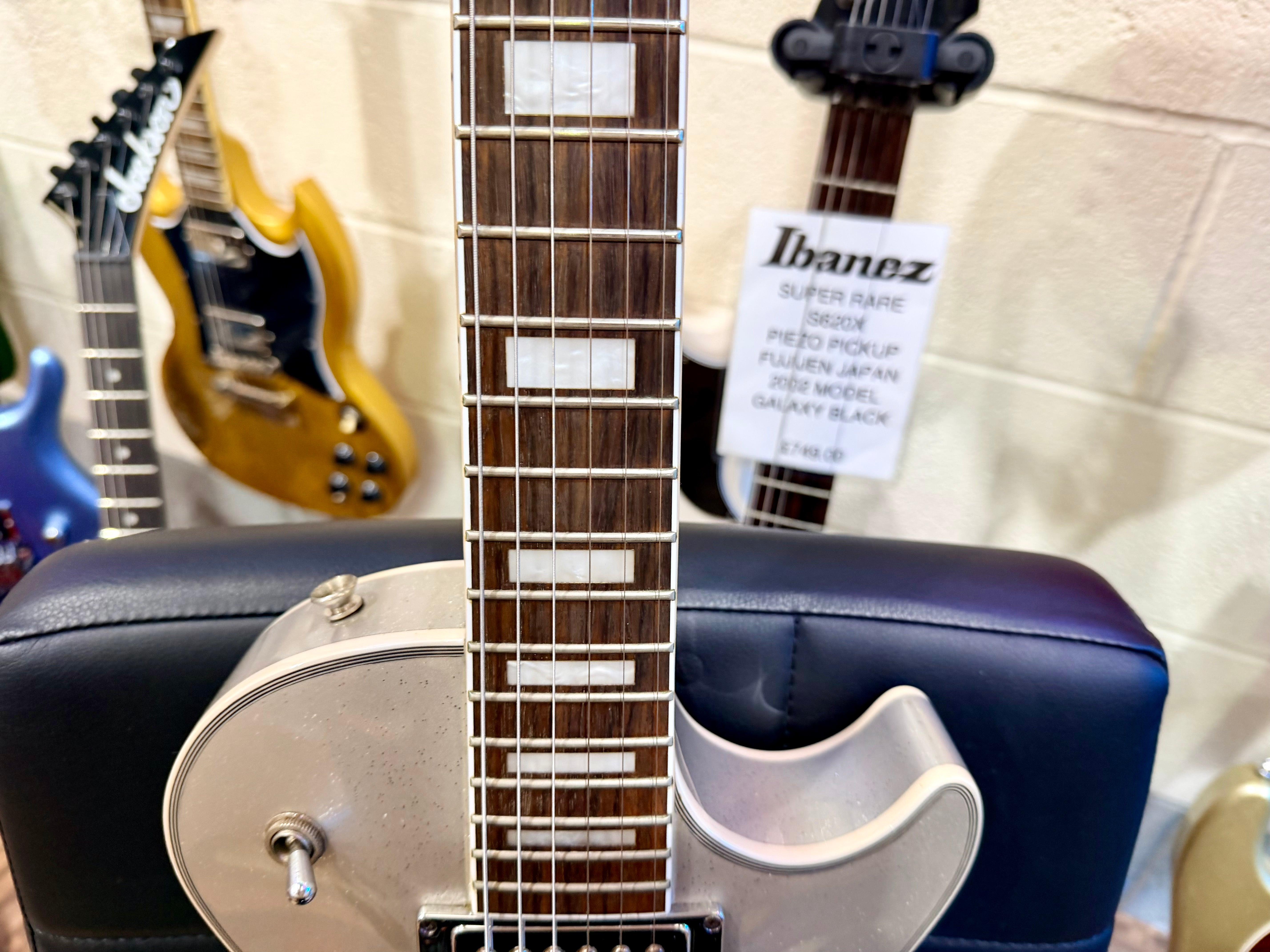 🌟RARE 2019🌟 Burny RLC-60 Les Paul Custom~ HHH Silver Sparkle~ By Fernandes!