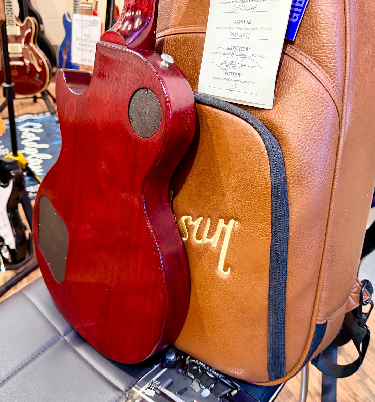 ๐2018๐ Gibson USA Les Paul Studio Faded~ Worn Cherry~ Deluxe Gig Bag & Docs!