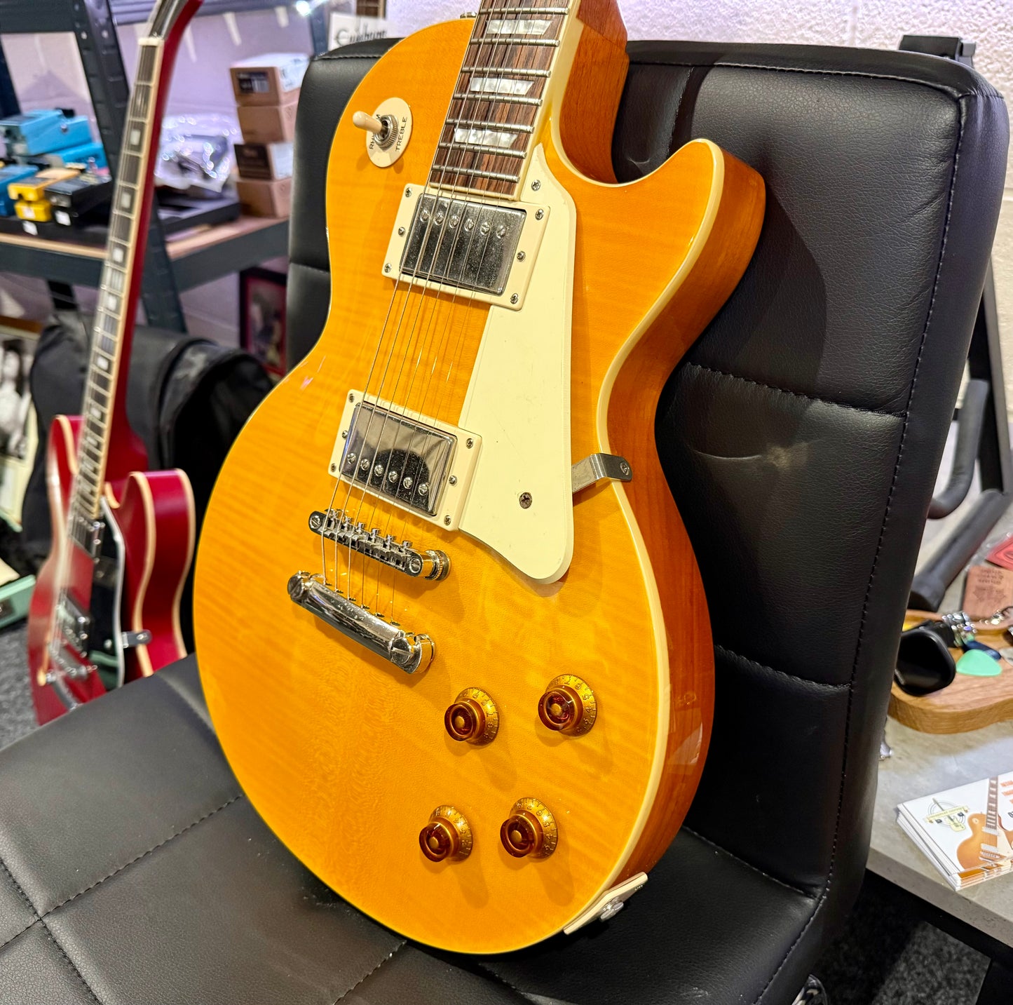 🌟RARE ANTIQUE NATURAL🌟 Epiphone Les Paul Standard~ 2010 Model~ Cherished!