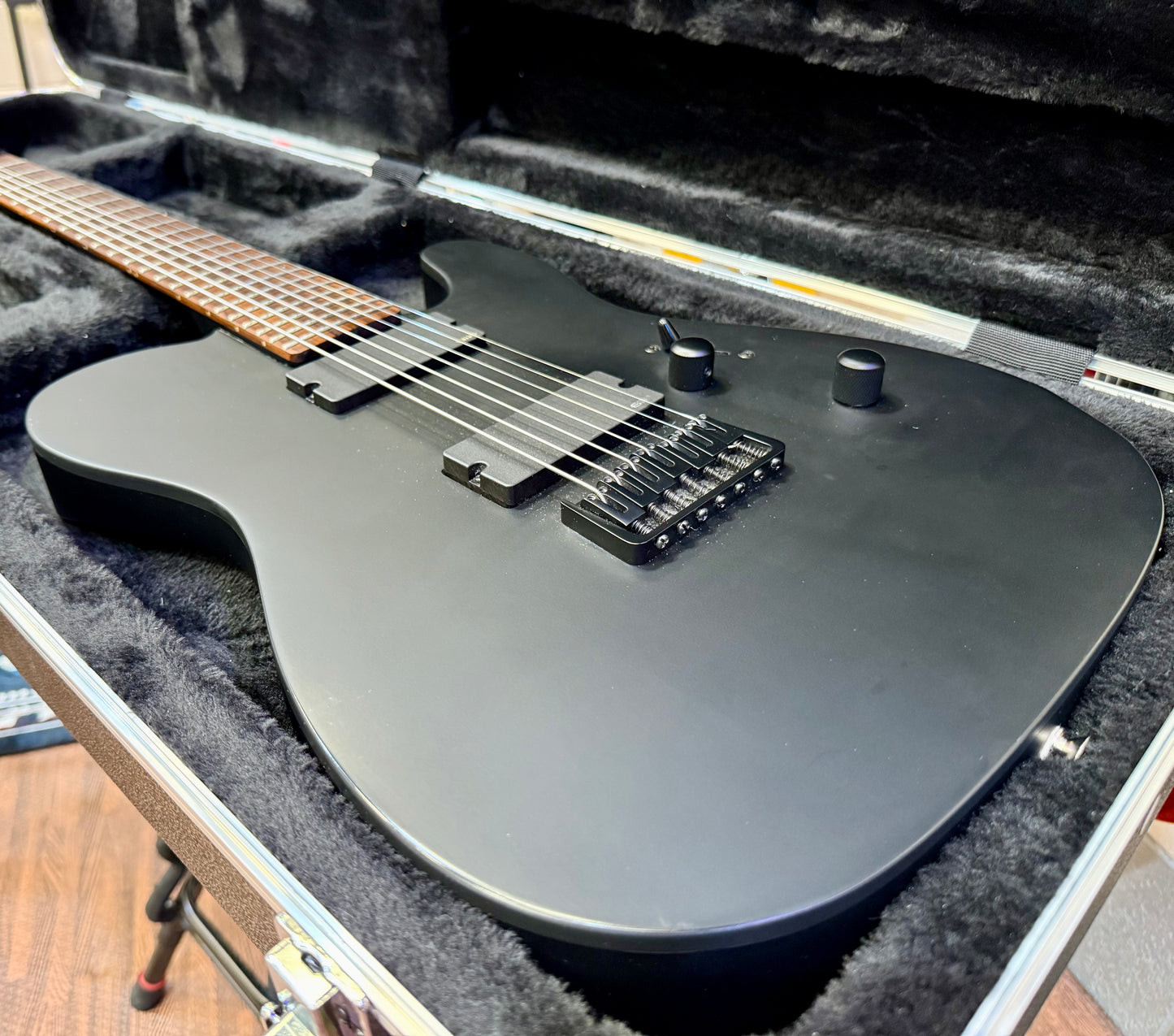 🔥MINT🔥 ESP LTD TE-407 7 String Electric Guitar~ Satin Black + Gator Hard Case!